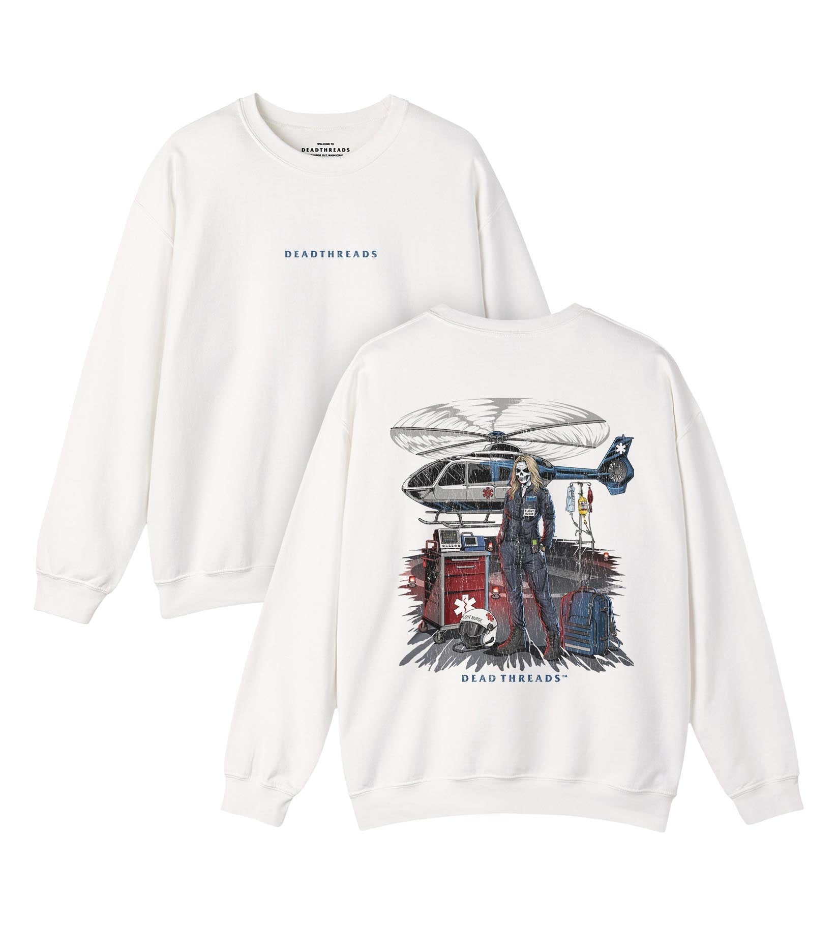 FLIGHT NURSE - “DT ESSENTIAL" CREWNECK SWEATSHIRT – Sweatshirt – Dead Threads Apparel