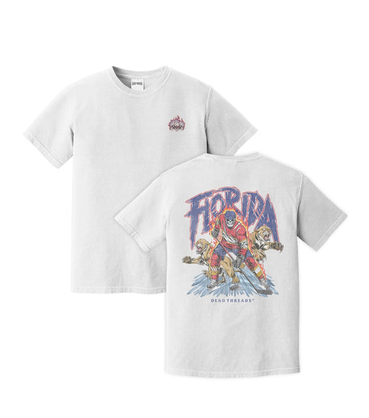 FLORIDA HOCKEY - “3 SKULL” PREMIUM T - SHIRT – T-Shirt – Dead Threads Apparel