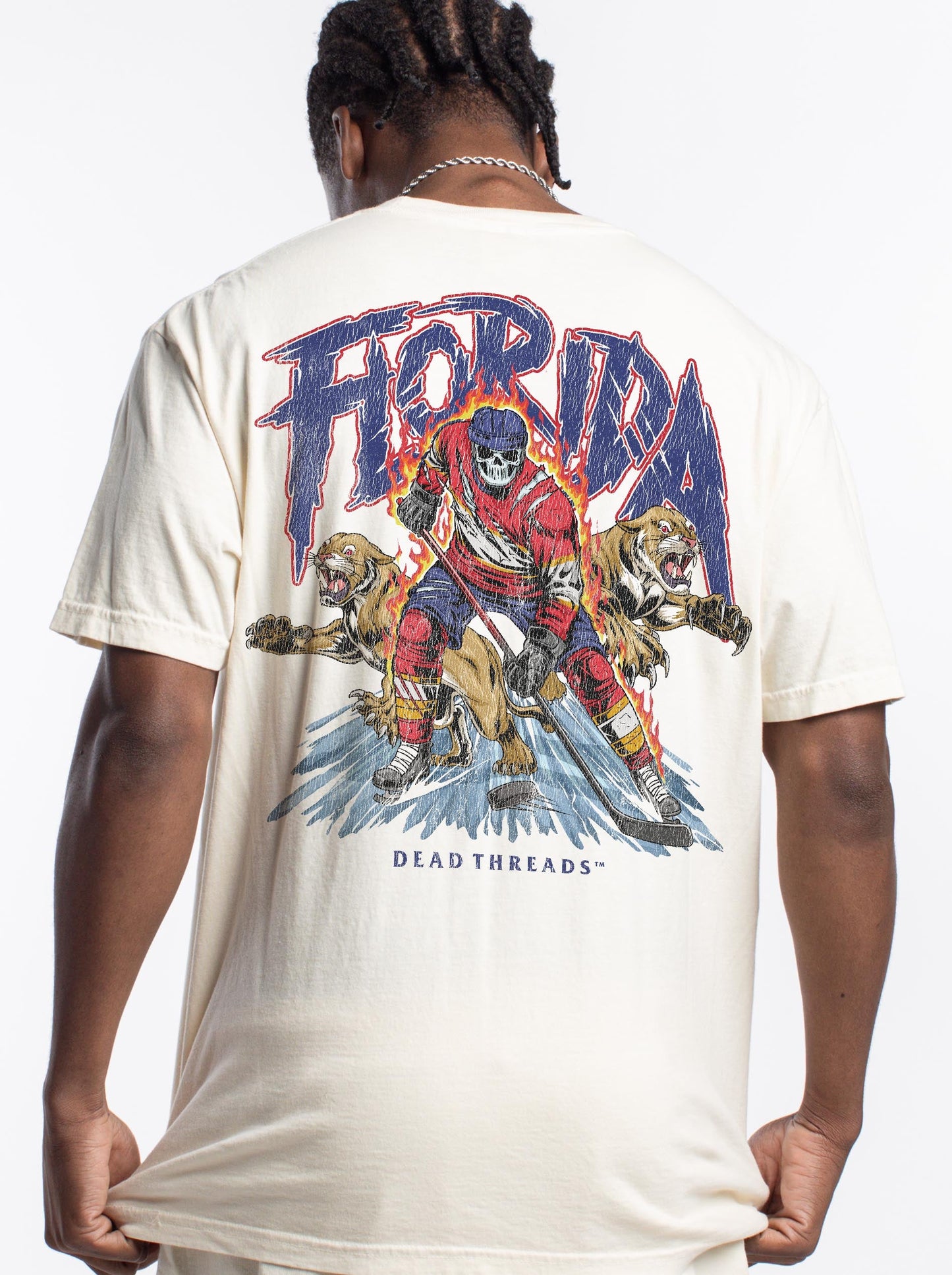 FLORIDA HOCKEY - “3 SKULL” PREMIUM T - SHIRT – T-Shirt – Dead Threads Apparel
