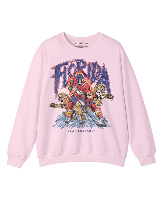 FLORIDA HOCKEY CREWNECK SWEATSHIRT - PINK – Sweatshirt – Dead Threads Apparel