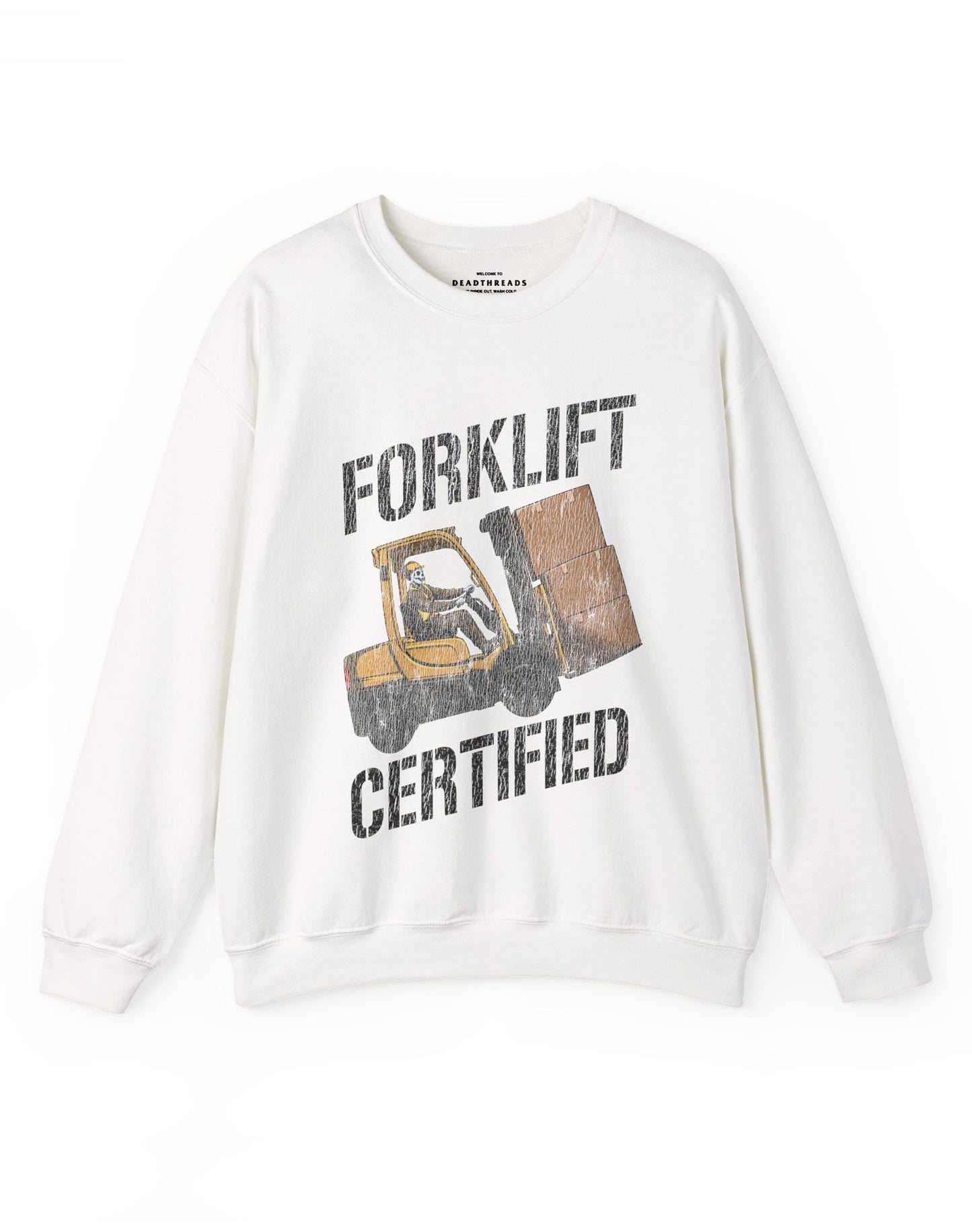 FORKLIFT CERTIFIED CREWNECK SWEATSHIRT – Sweatshirt – Dead Threads Apparel