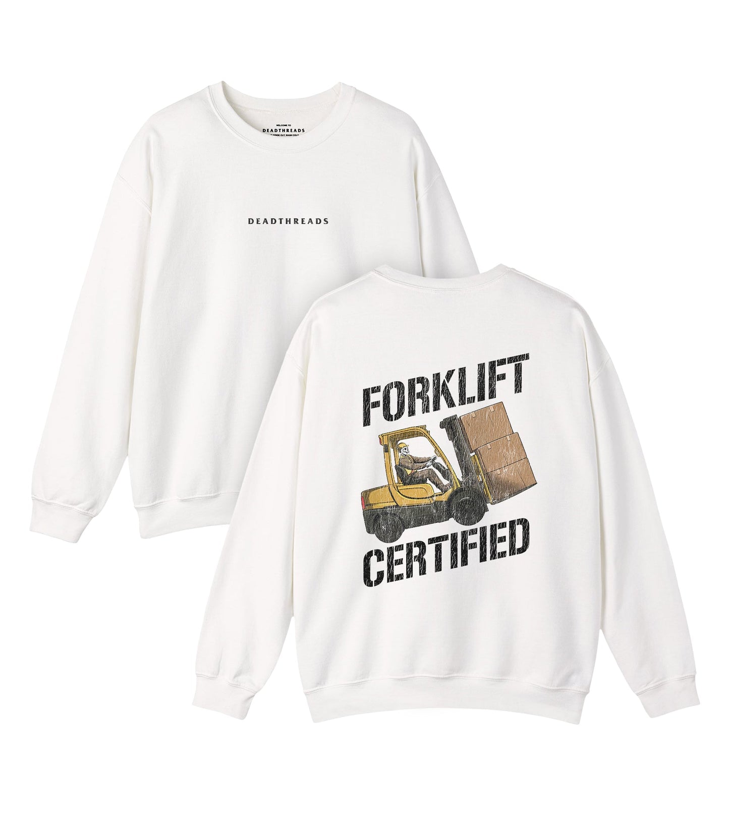FORKLIFT CERTIFIED - “DT ESSENTIAL" CREWNECK SWEATSHIRT – Sweatshirt – Dead Threads Apparel
