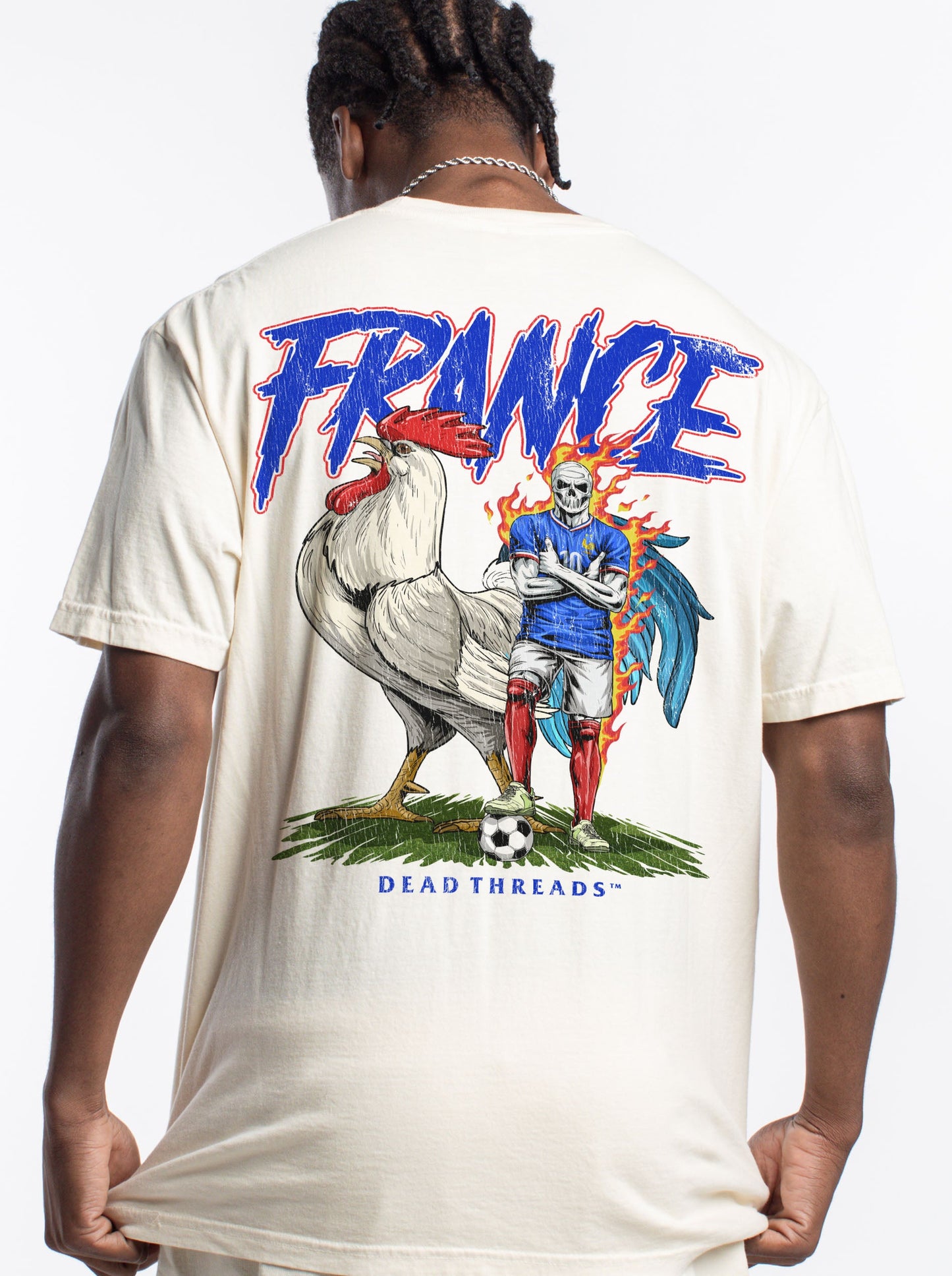 FRANCE SOCCER - “3 SKULL” PREMIUM T - SHIRT – T-Shirt – Dead Threads Apparel