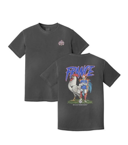 FRANCE SOCCER - “3 SKULL” PREMIUM T - SHIRT – T-Shirt – Dead Threads Apparel