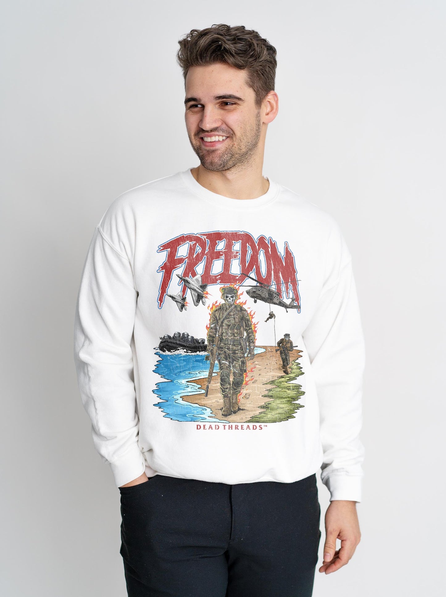 FREEDOM v2 CREWNECK SWEATSHIRT – Sweatshirt – Dead Threads Apparel