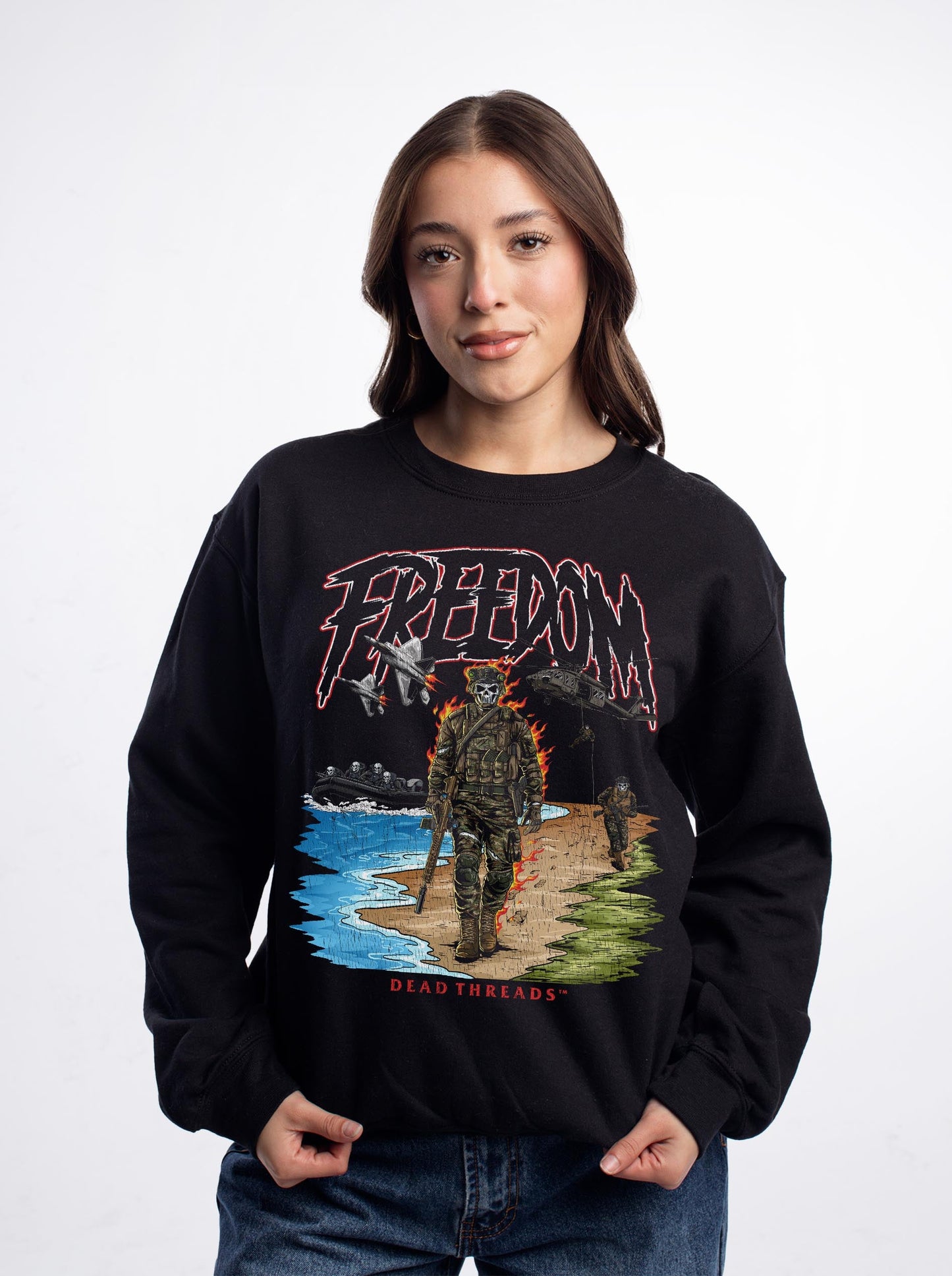 FREEDOM v2 CREWNECK SWEATSHIRT – Sweatshirt – Dead Threads Apparel