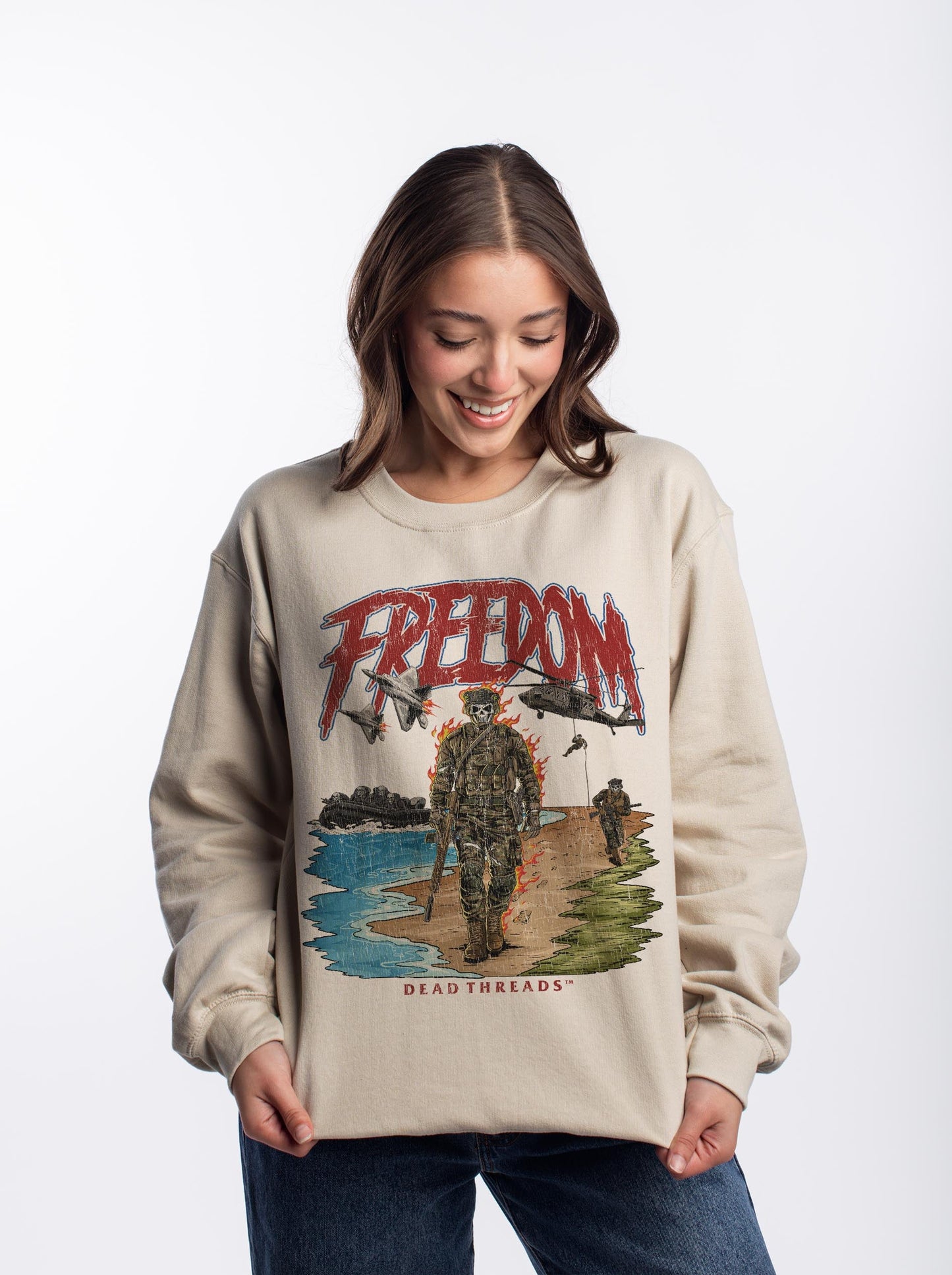 FREEDOM v2 CREWNECK SWEATSHIRT – Sweatshirt – Dead Threads Apparel