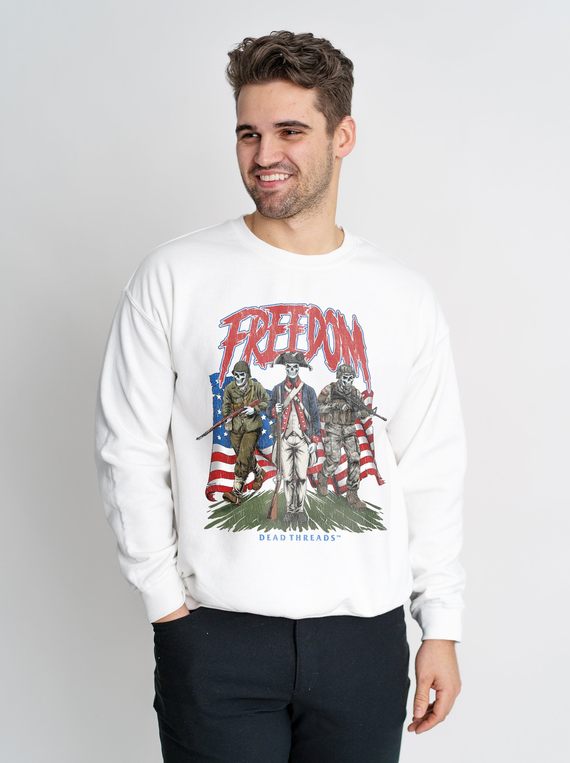 FREEDOM v3 CREWNECK SWEATSHIRT – Sweatshirt – Dead Threads Apparel
