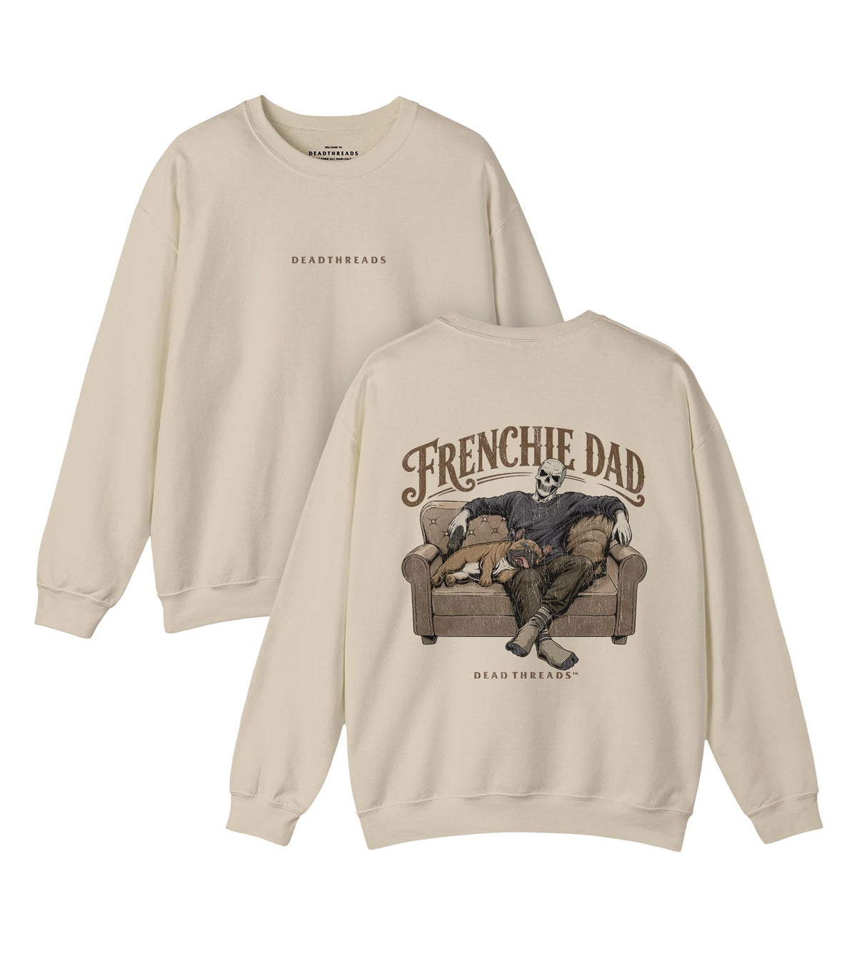 FRENCHIE DAD - “DT ESSENTIAL" CREWNECK SWEATSHIRT – Sweatshirt – Dead Threads Apparel