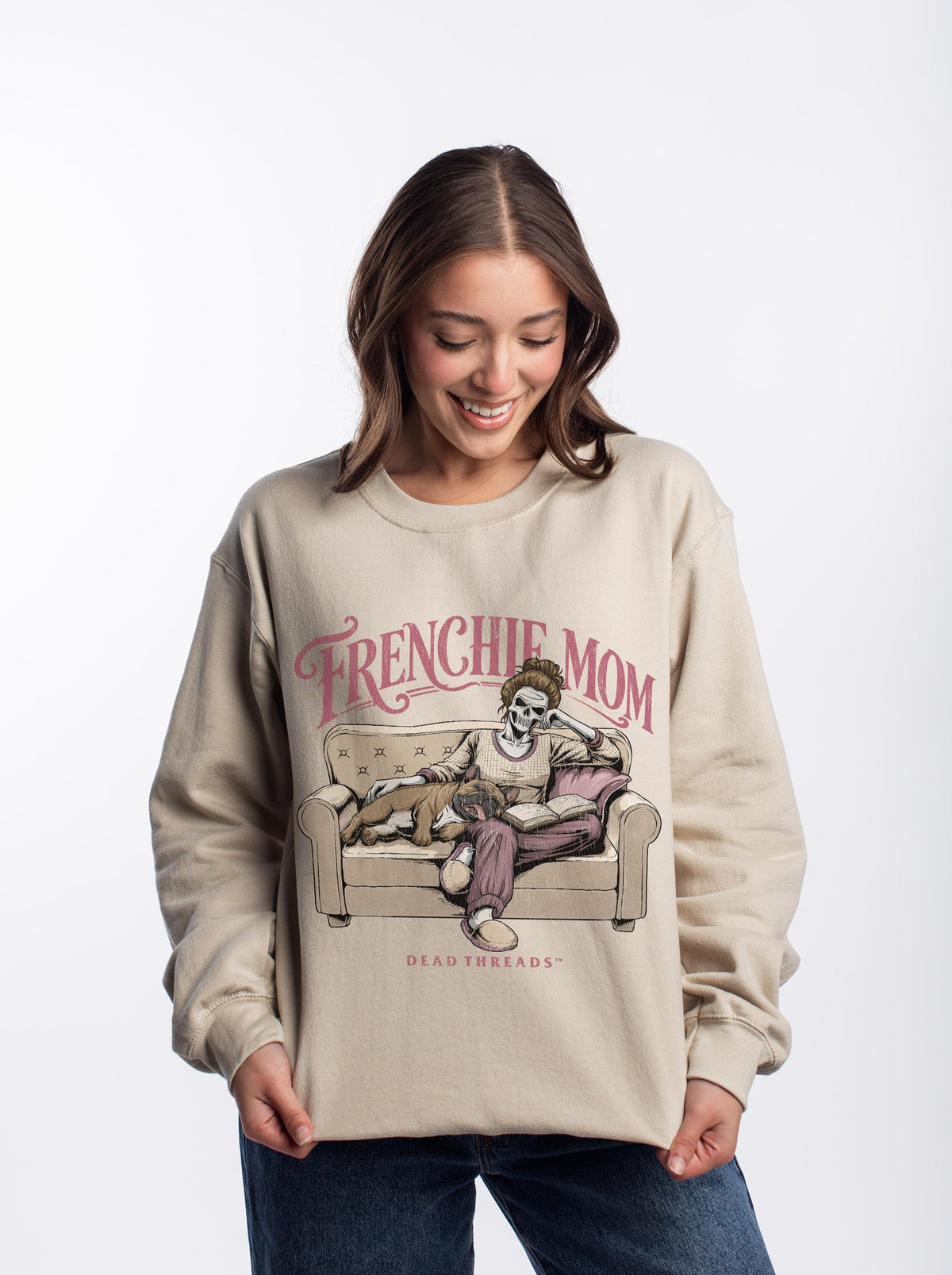 FRENCHIE MOM - CREWNECK SWEATSHIRT – Sweatshirt – Dead Threads Apparel