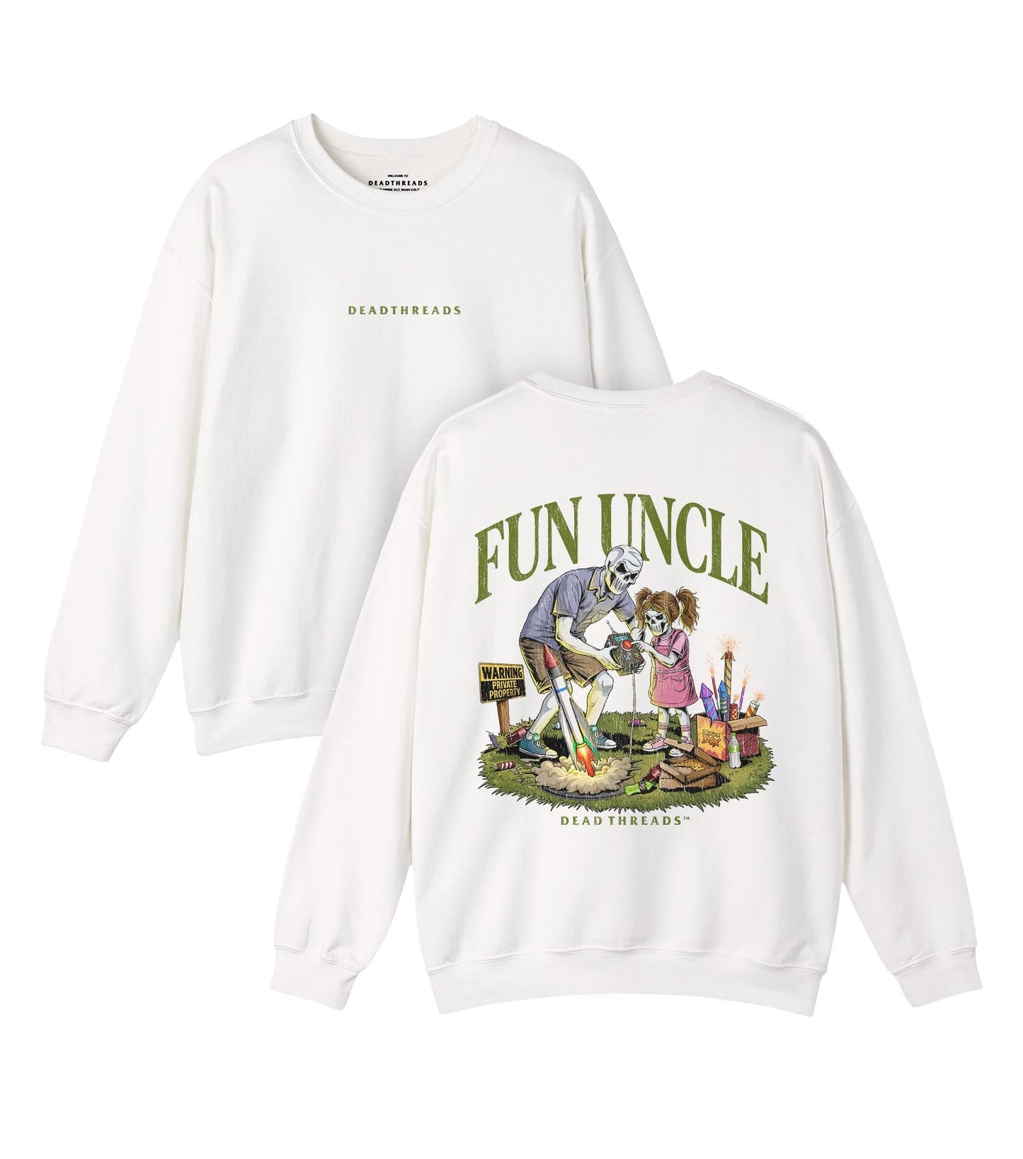 FUN UNCLE (GIRL) - “DT ESSENTIAL" CREWNECK SWEATSHIRT – Sweatshirt – Dead Threads Apparel