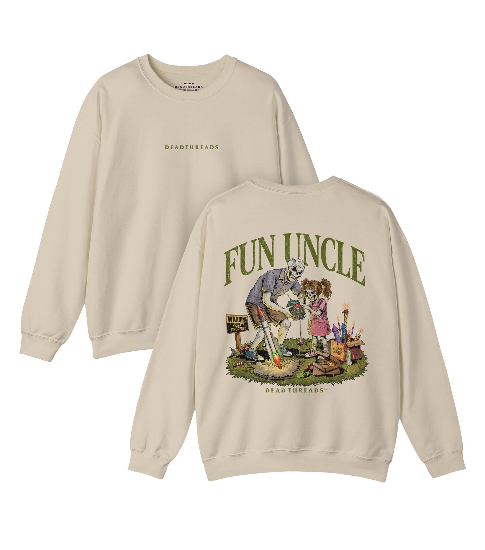 FUN UNCLE (GIRL) - “DT ESSENTIAL" CREWNECK SWEATSHIRT – Sweatshirt – Dead Threads Apparel