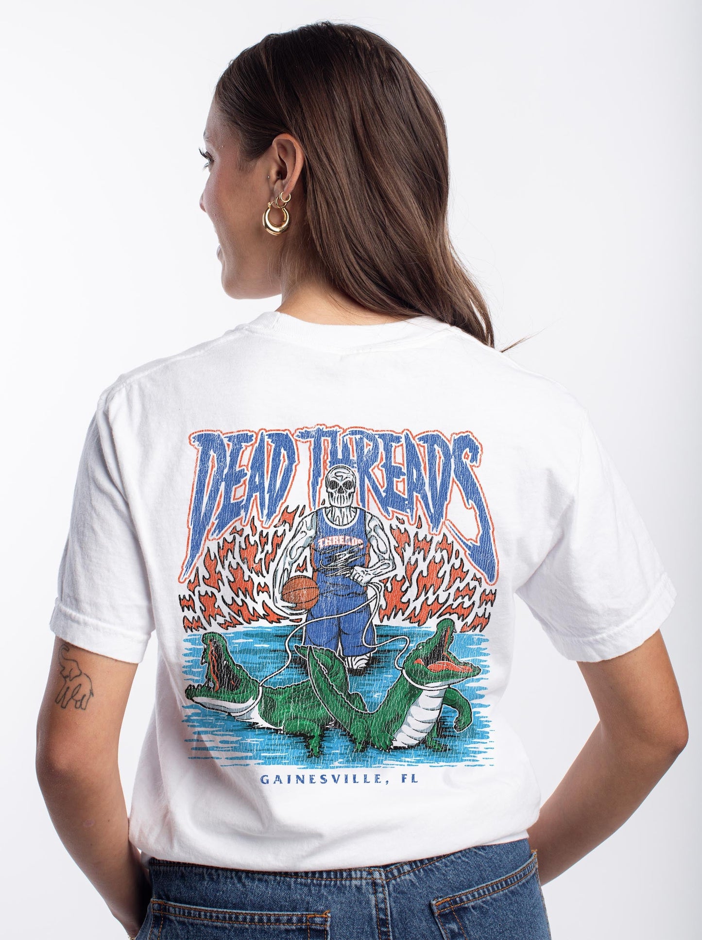 GAINESVILLE BASKETBALL - “3 SKULL” PREMIUM T - SHIRT – T-Shirt – Dead Threads Apparel