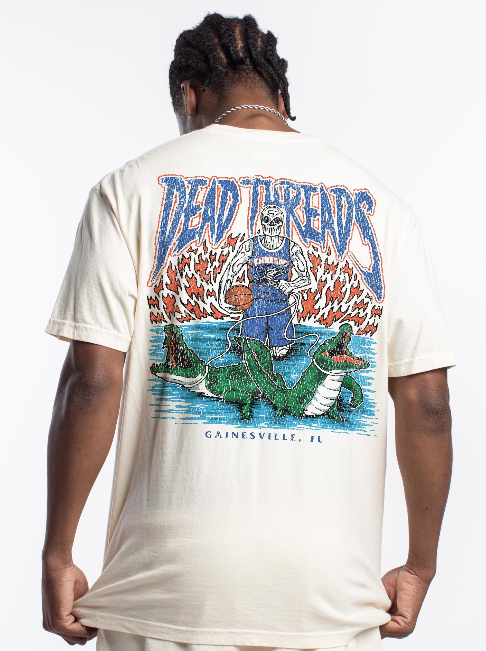 GAINESVILLE BASKETBALL - “3 SKULL” PREMIUM T - SHIRT – T-Shirt – Dead Threads Apparel