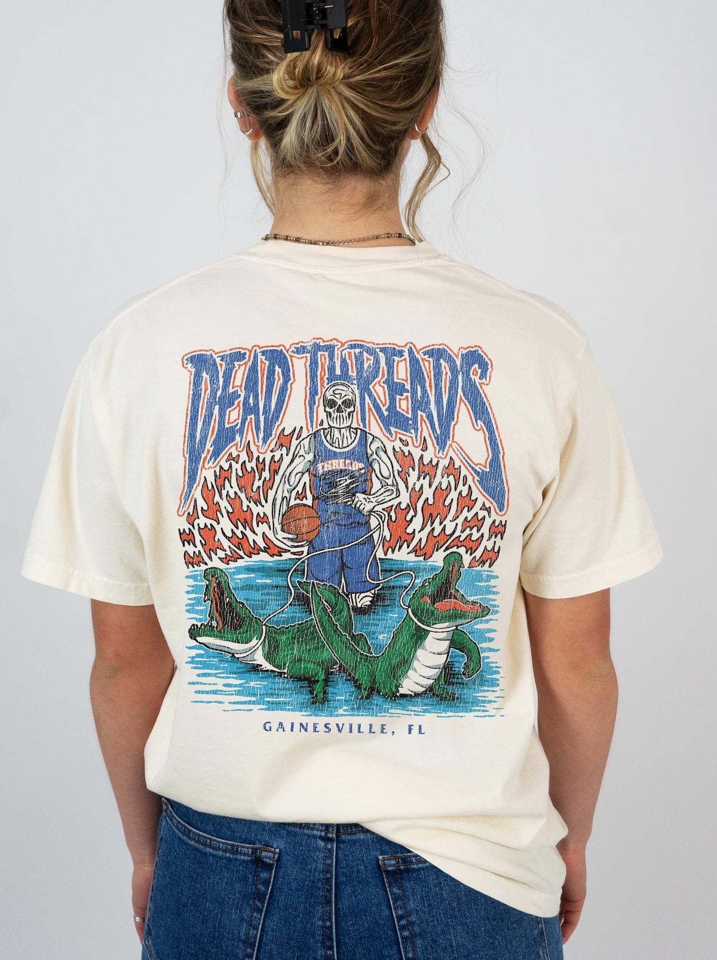 GAINESVILLE BASKETBALL - “3 SKULL” PREMIUM T - SHIRT – T-Shirt – Dead Threads Apparel