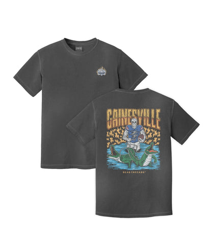 GAINESVILLE FOOTBALL - “3 SKULL” PREMIUM T - SHIRT – T-Shirt – Dead Threads Apparel