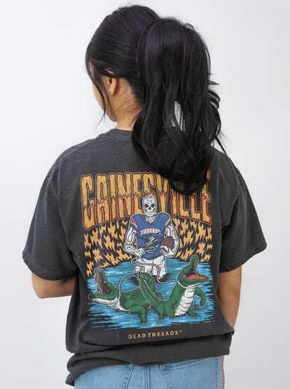 GAINESVILLE FOOTBALL - “3 SKULL” PREMIUM T - SHIRT – T-Shirt – Dead Threads Apparel