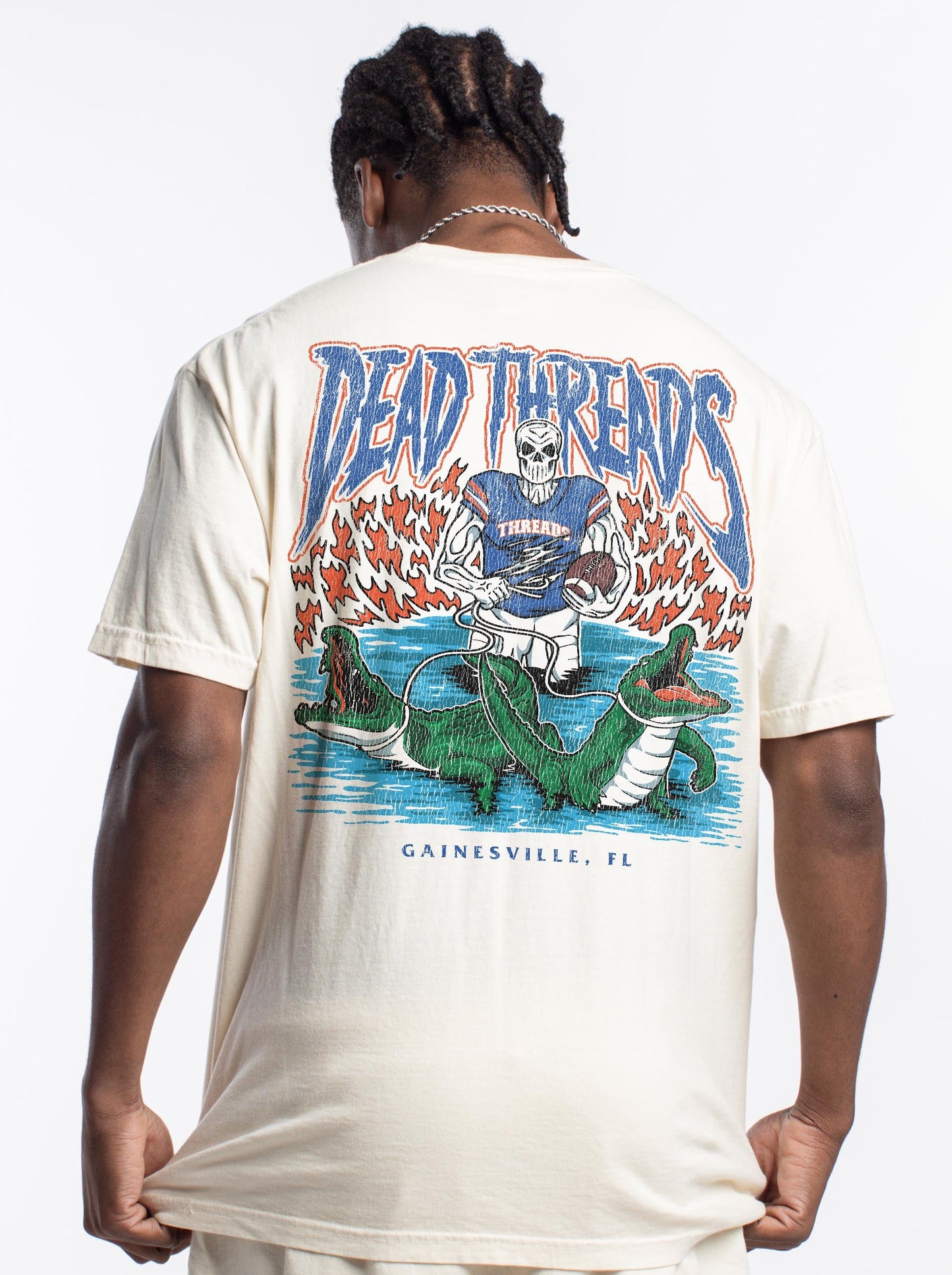 GAINESVILLE FOOTBALL - “3 SKULL” PREMIUM T - SHIRT – T-Shirt – Dead Threads Apparel