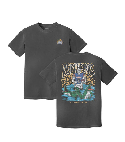 GAINESVILLE FOOTBALL - “3 SKULL” PREMIUM T - SHIRT – T-Shirt – Dead Threads Apparel