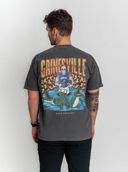 GAINESVILLE FOOTBALL - “3 SKULL” PREMIUM T - SHIRT – T-Shirt – Dead Threads Apparel