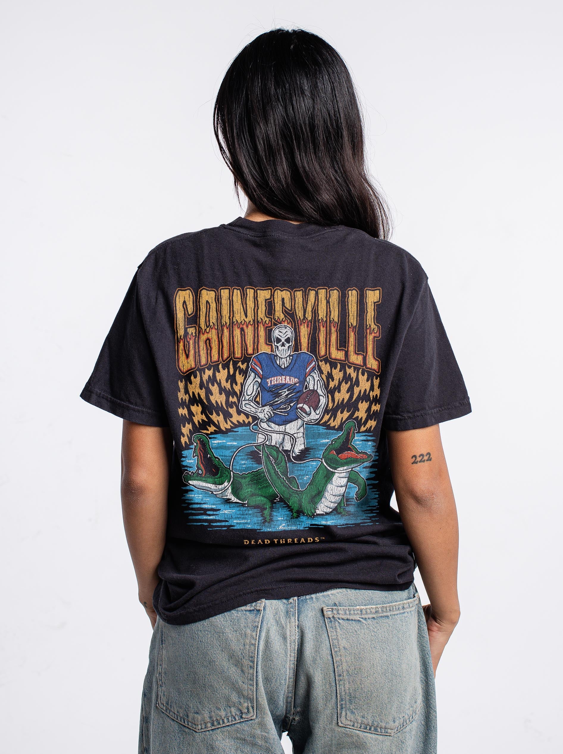 GAINESVILLE FOOTBALL - “3 SKULL” PREMIUM T - SHIRT – T-Shirt – Dead Threads Apparel