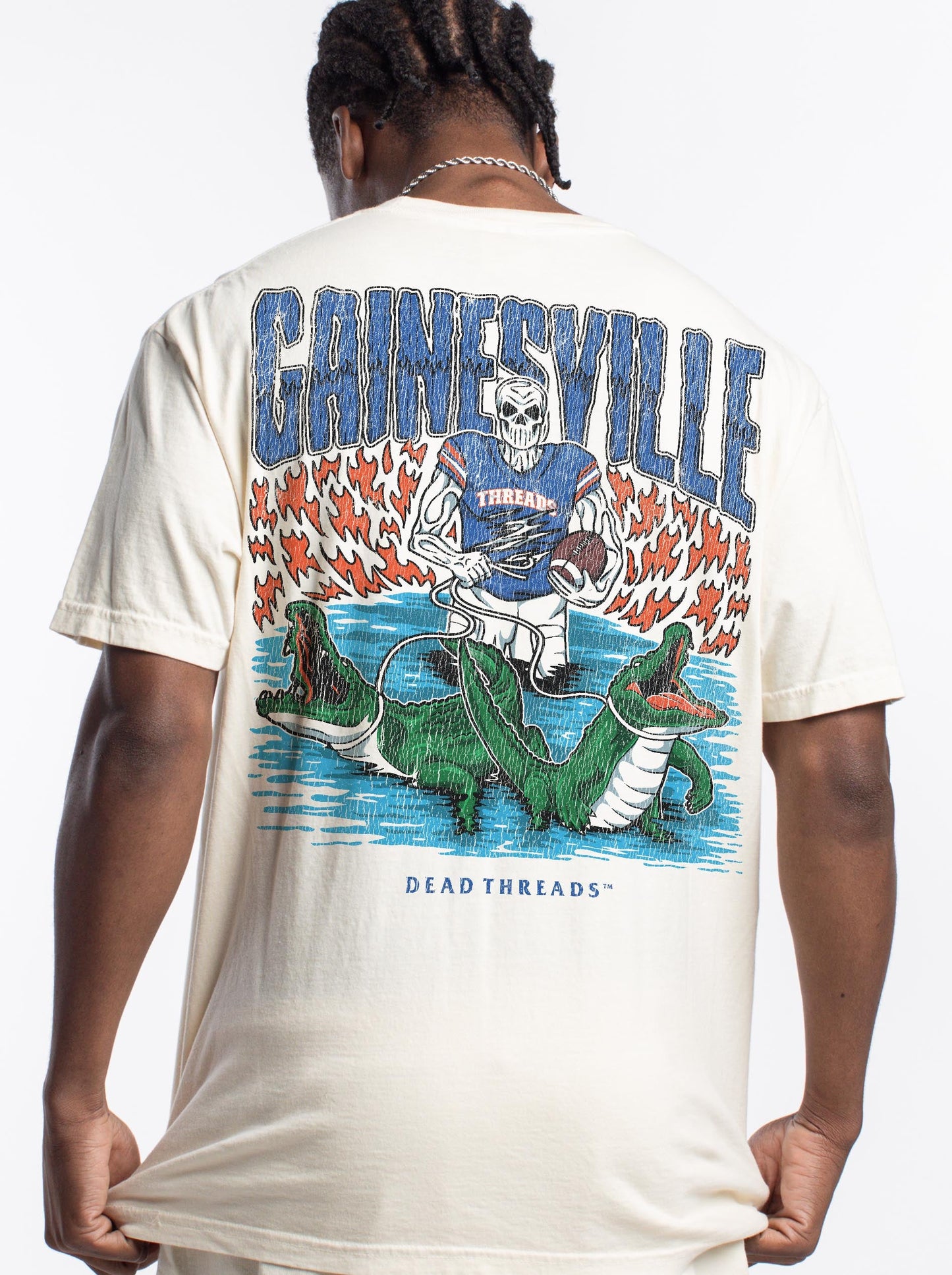 GAINESVILLE FOOTBALL - “3 SKULL” PREMIUM T - SHIRT – T-Shirt – Dead Threads Apparel