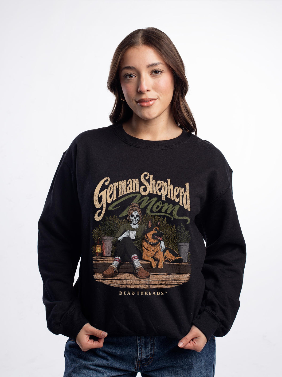 GERMAN SHEPHERD MOM - CREWNECK SWEATSHIRT – Sweatshirt – Dead Threads Apparel