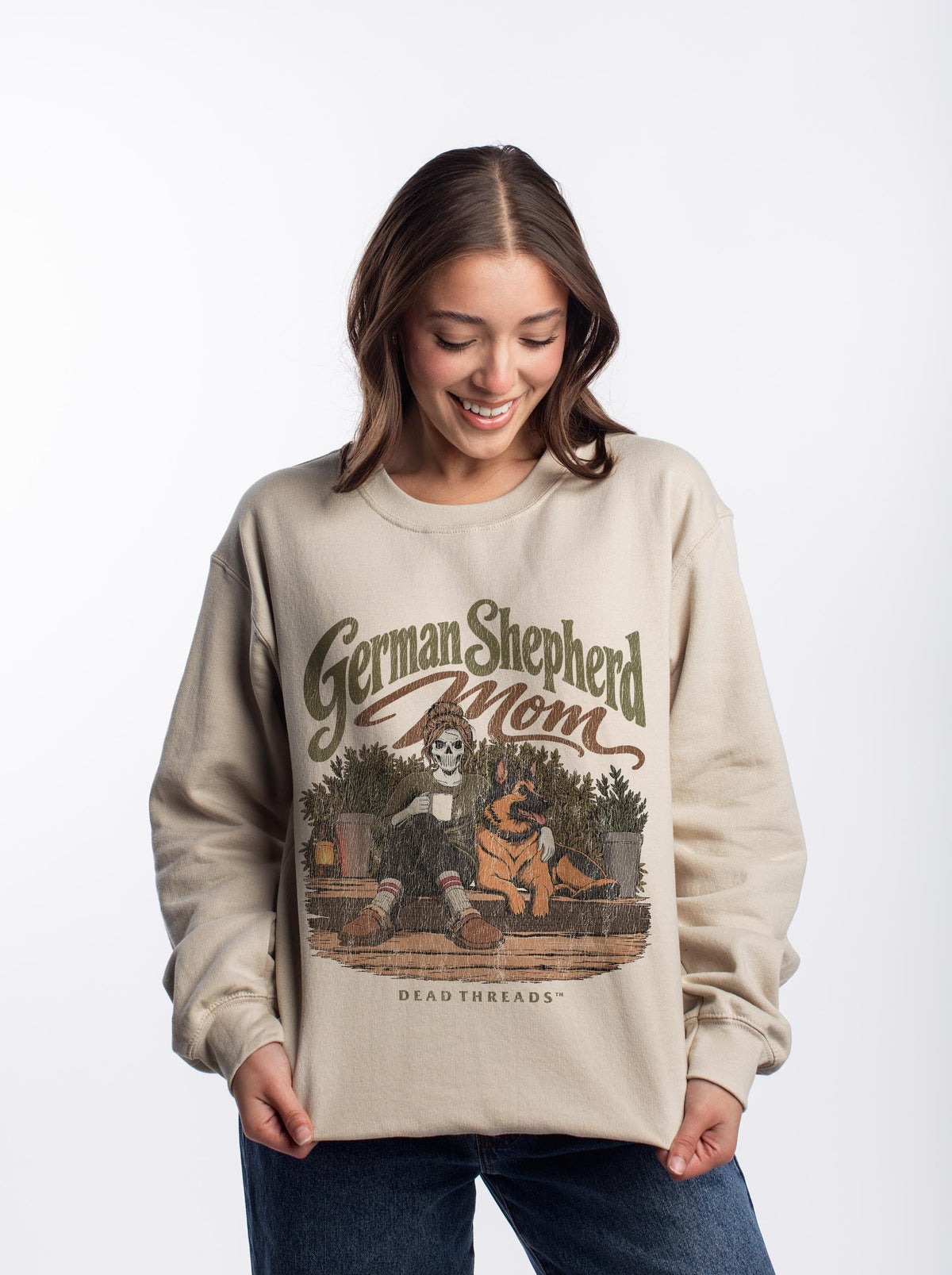 GERMAN SHEPHERD MOM - CREWNECK SWEATSHIRT – Sweatshirt – Dead Threads Apparel