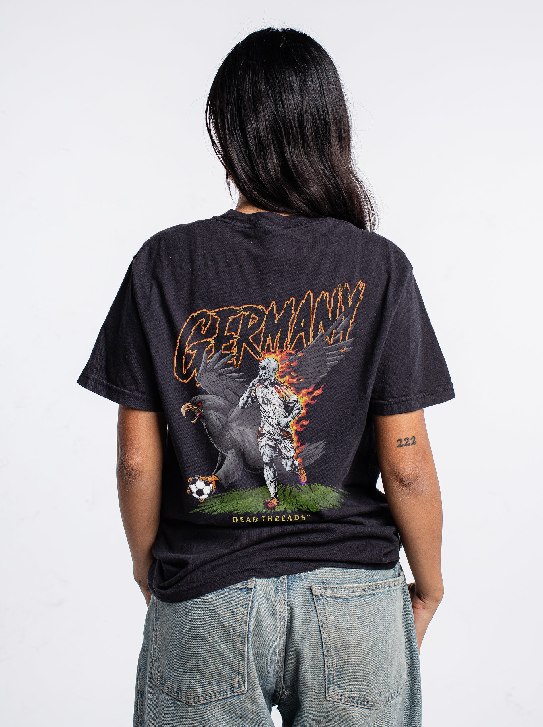 GERMANY SOCCER - “3 SKULL” PREMIUM T - SHIRT – T-Shirt – Dead Threads Apparel