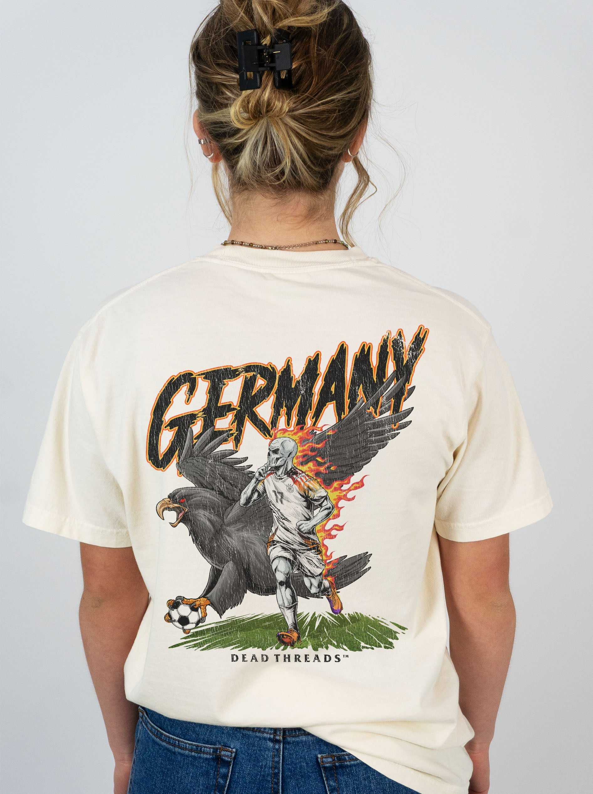 GERMANY SOCCER - “3 SKULL” PREMIUM T - SHIRT – T-Shirt – Dead Threads Apparel