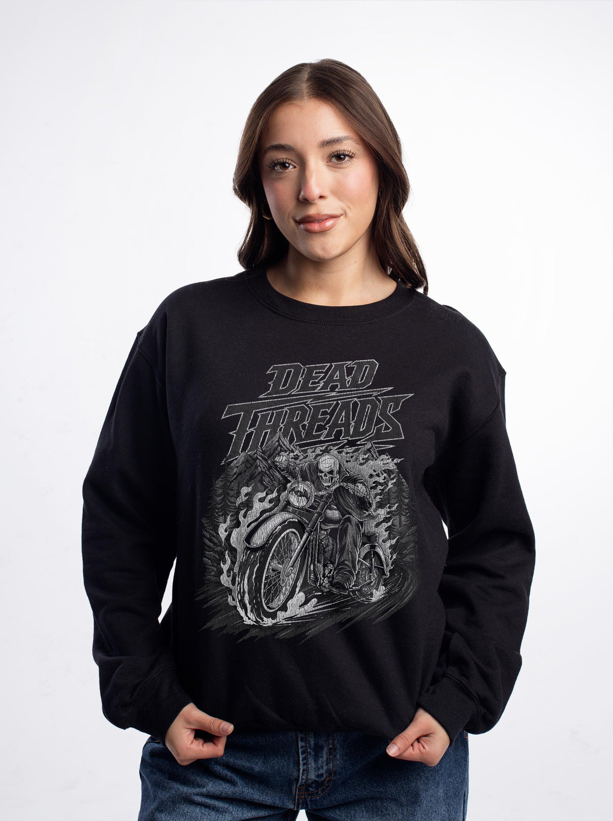 GHOST RIDE - CREWNECK SWEATSHIRT – Sweatshirt – Dead Threads Apparel