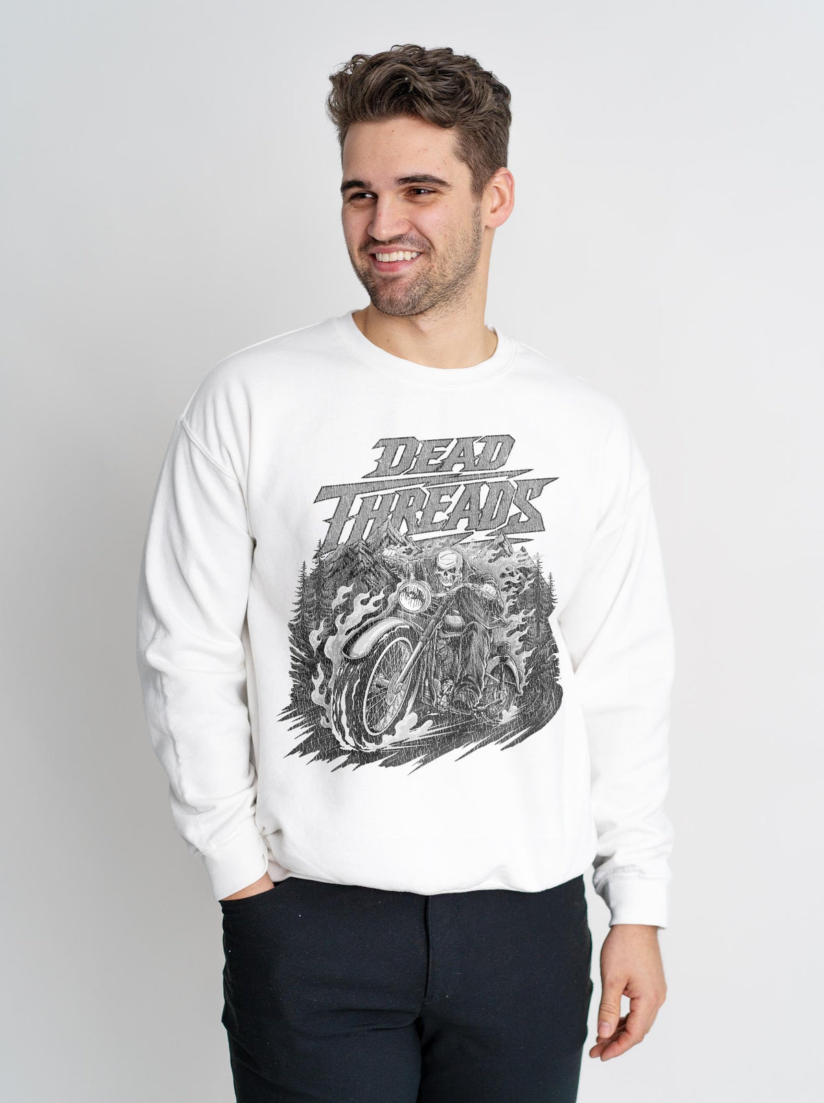 GHOST RIDE - CREWNECK SWEATSHIRT – Sweatshirt – Dead Threads Apparel