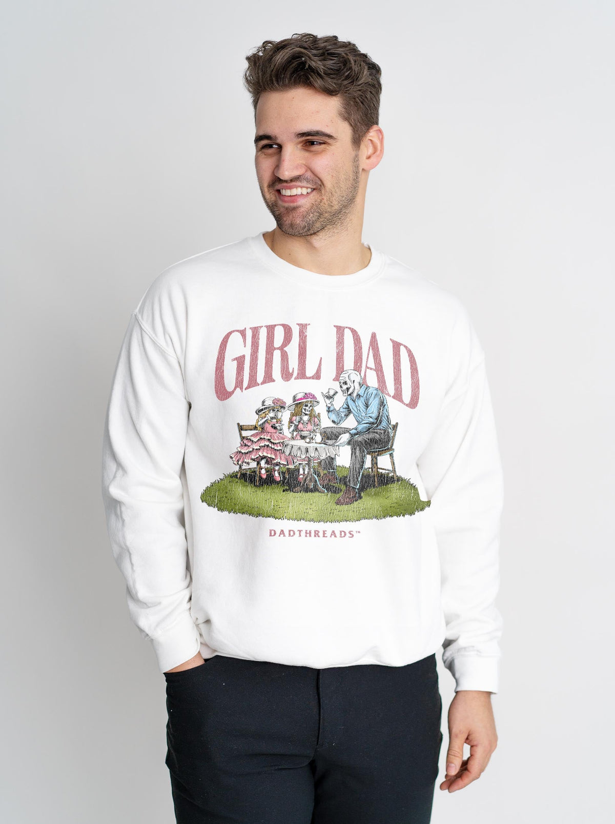 GIRL DAD v2 - CREWNECK SWEATSHIRT – Sweatshirt – Dead Threads Apparel
