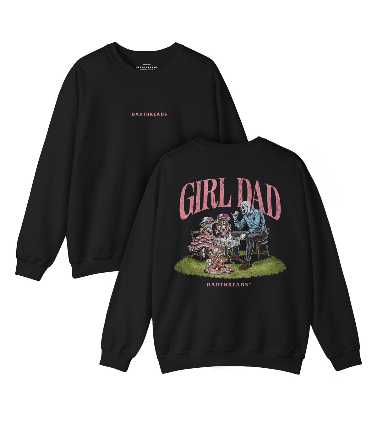 GIRL DAD v3 - “DT ESSENTIAL" CREWNECK SWEATSHIRT – Sweatshirt – Dead Threads Apparel