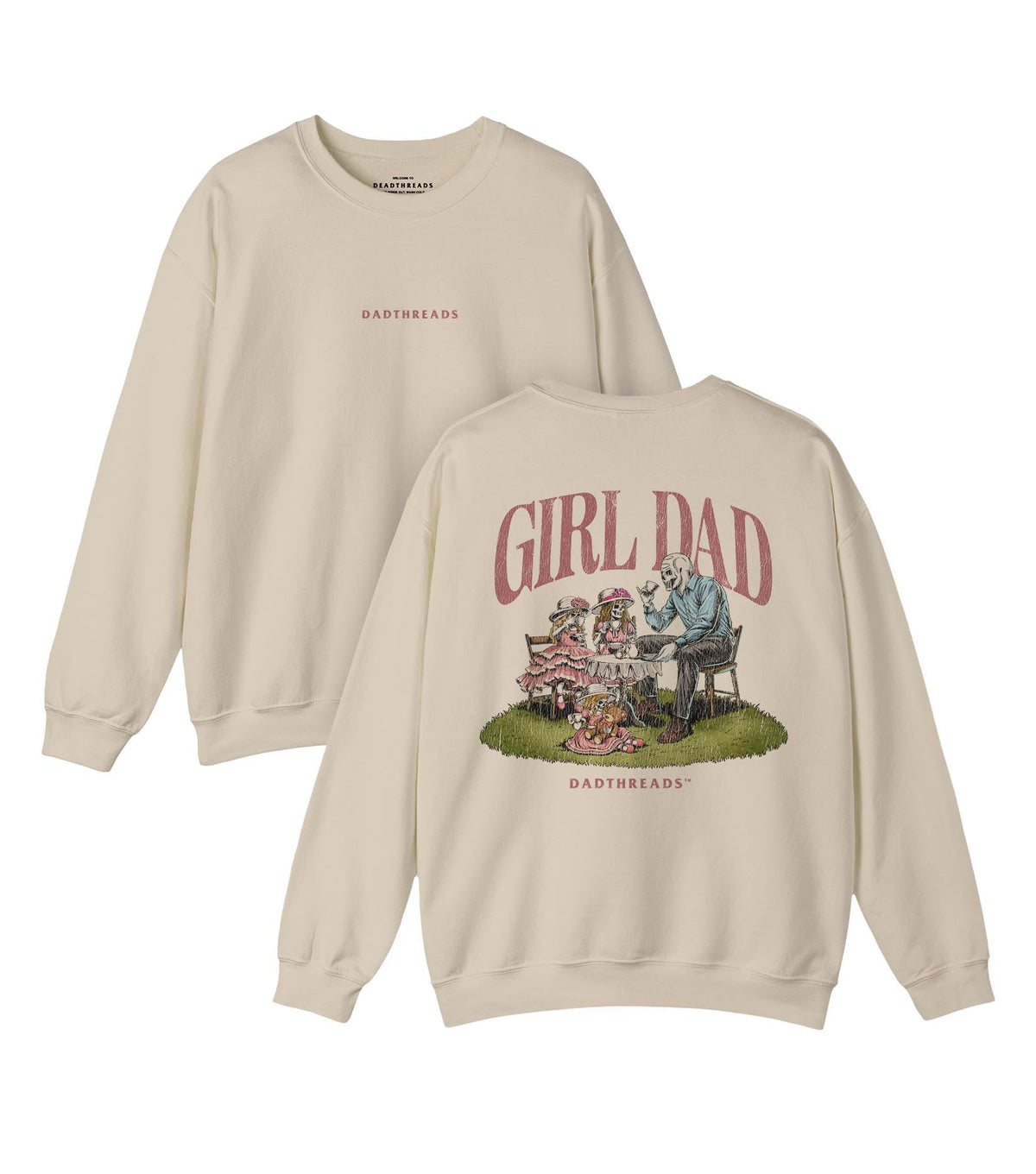 GIRL DAD v3 - “DT ESSENTIAL" CREWNECK SWEATSHIRT – Sweatshirt – Dead Threads Apparel