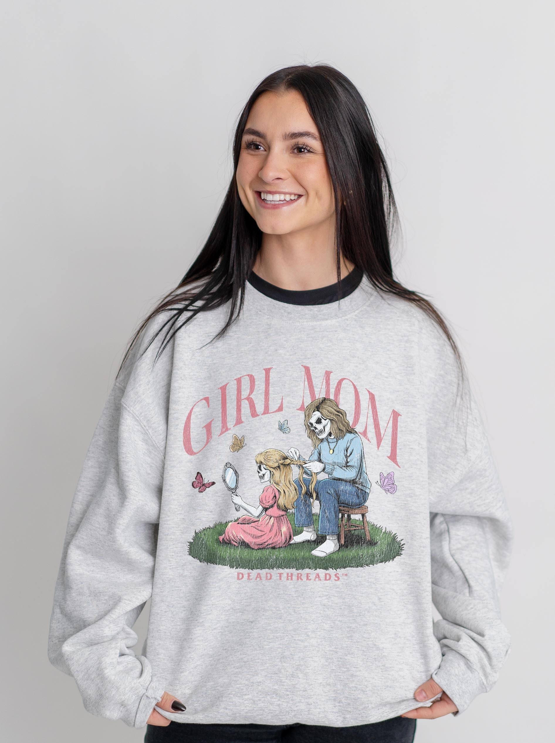 GIRL MOM v1 - CREWNECK SWEATSHIRT – Sweatshirt – Dead Threads Apparel