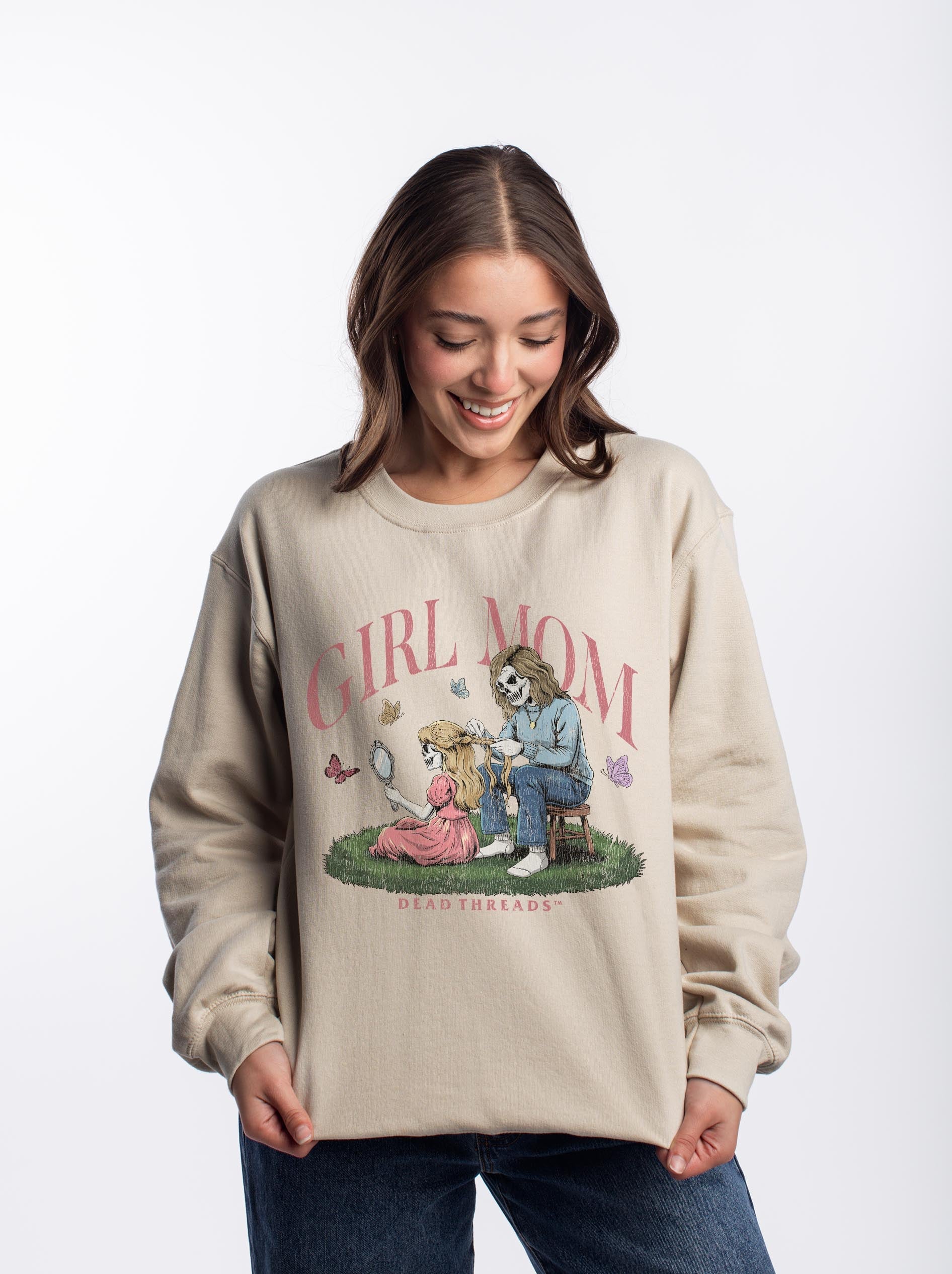GIRL MOM v1 - CREWNECK SWEATSHIRT – Sweatshirt – Dead Threads Apparel