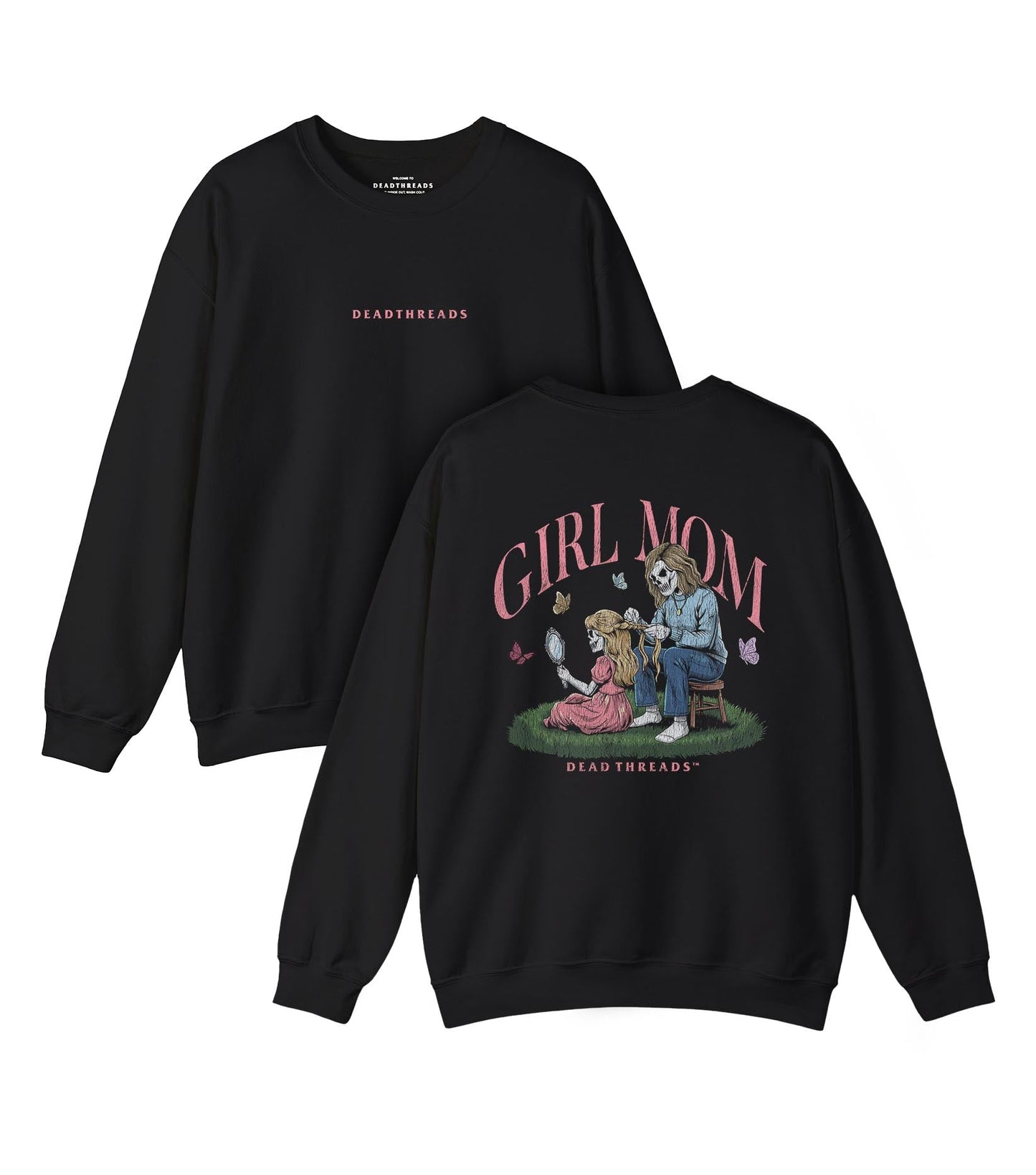 GIRL MOM v1 - “DT ESSENTIAL" CREWNECK SWEATSHIRT – Sweatshirt – Dead Threads Apparel