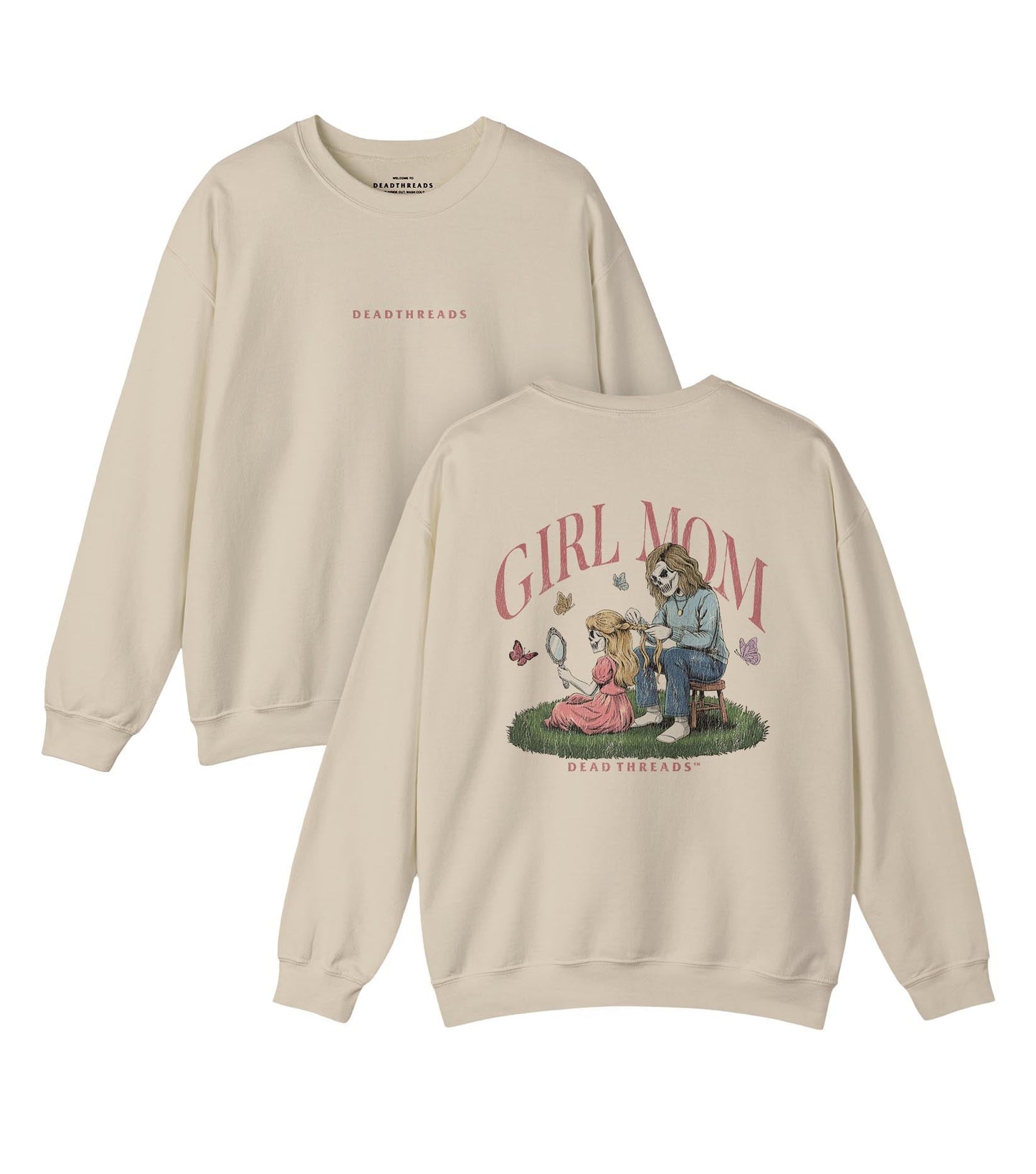 GIRL MOM v1 - “DT ESSENTIAL" CREWNECK SWEATSHIRT – Sweatshirt – Dead Threads Apparel