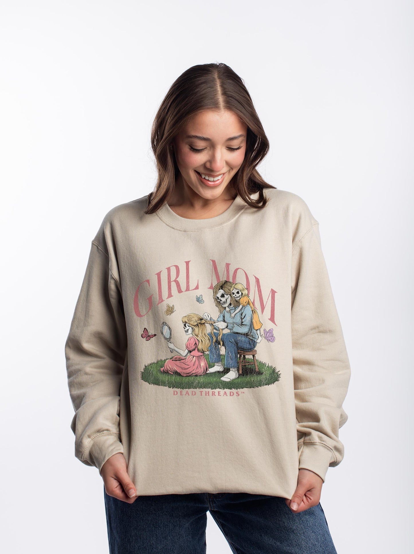 GIRL MOM v2 - CREWNECK SWEATSHIRT – Sweatshirt – Dead Threads Apparel