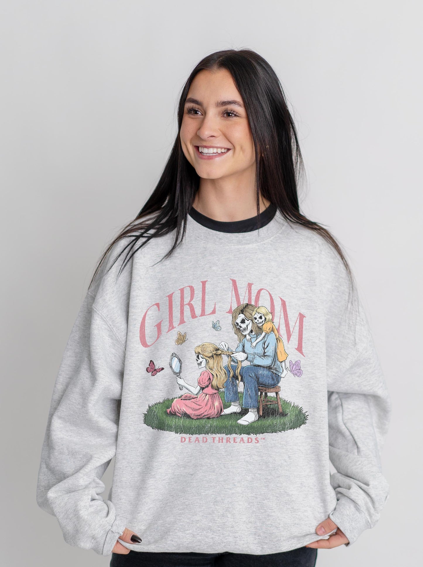 GIRL MOM v2 - CREWNECK SWEATSHIRT – Sweatshirt – Dead Threads Apparel