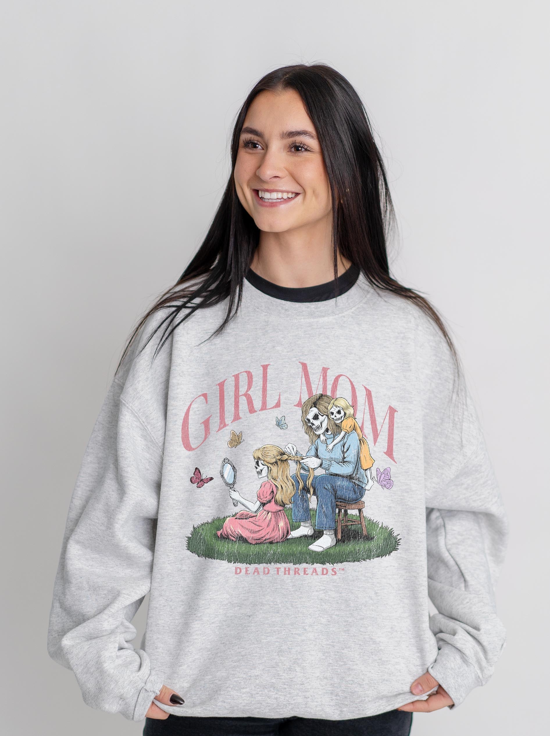 GIRL MOM v2 - CREWNECK SWEATSHIRT – Sweatshirt – Dead Threads Apparel