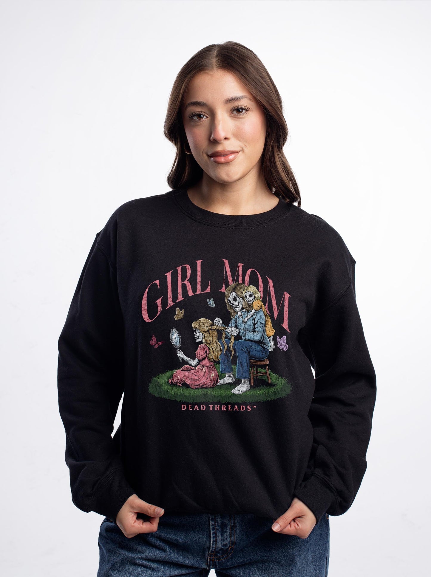 GIRL MOM v2 - CREWNECK SWEATSHIRT – Sweatshirt – Dead Threads Apparel