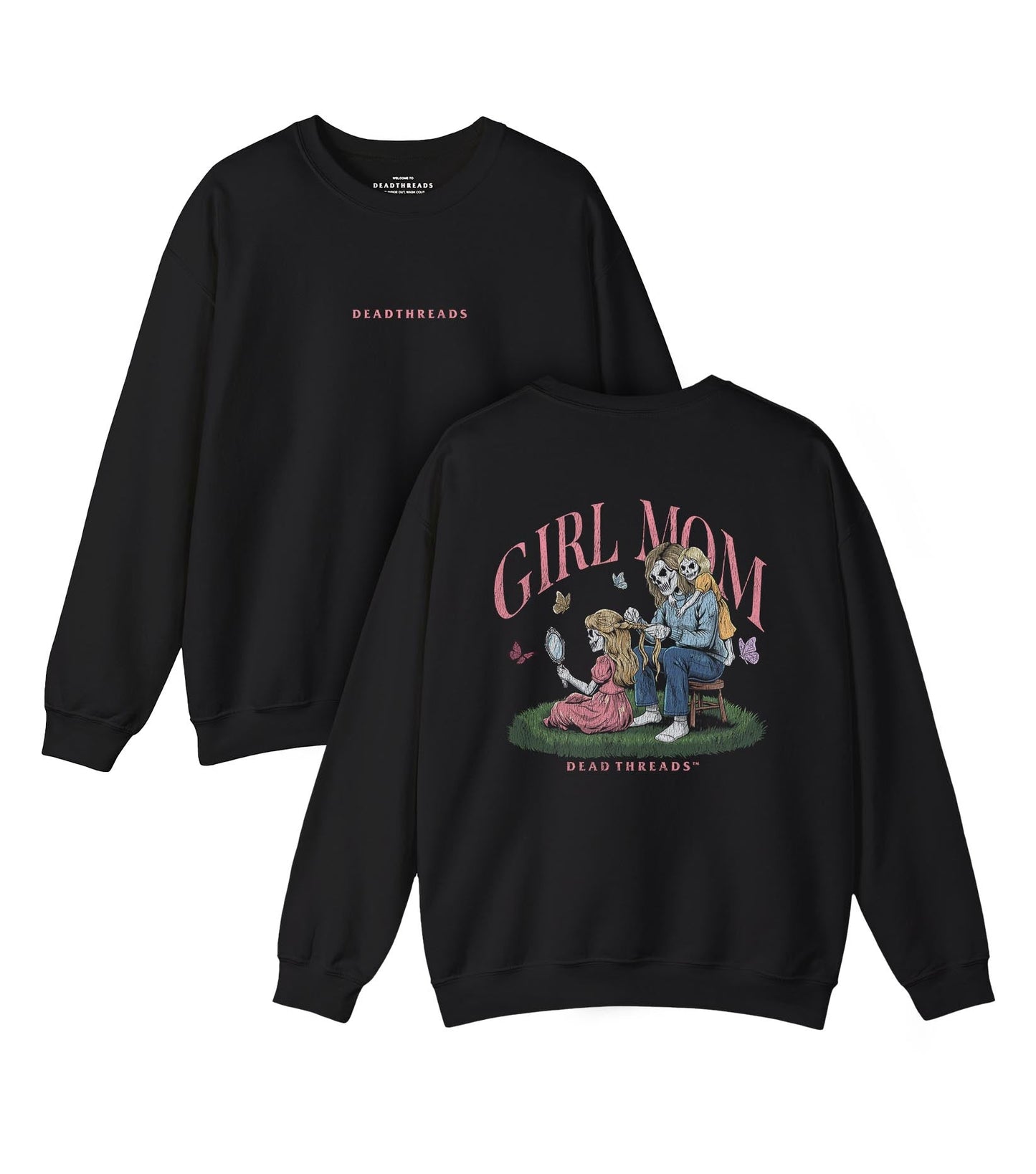 GIRL MOM v2 - “DT ESSENTIAL" CREWNECK SWEATSHIRT – Sweatshirt – Dead Threads Apparel