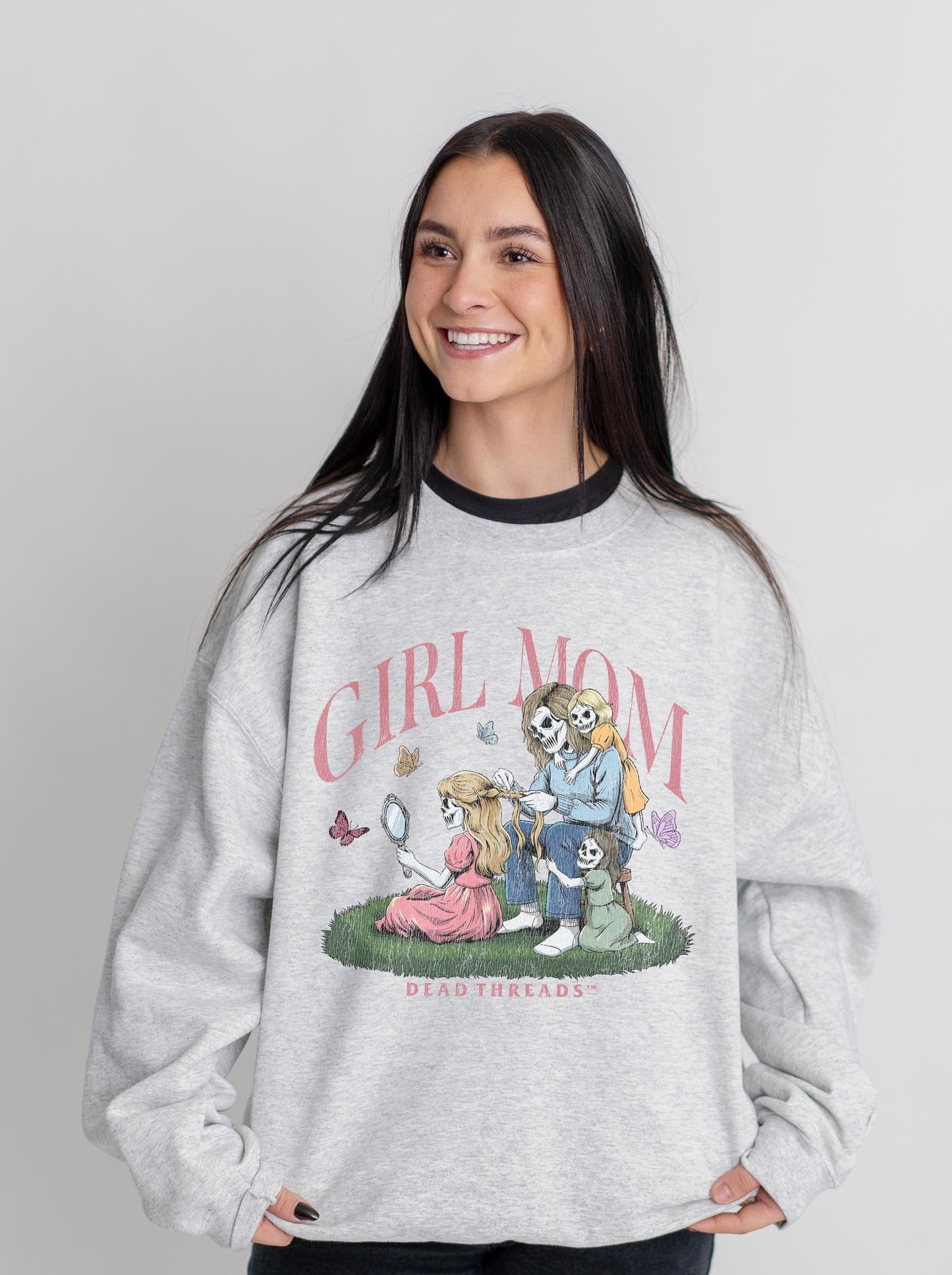 GIRL MOM v3 - CREWNECK SWEATSHIRT – Sweatshirt – Dead Threads Apparel