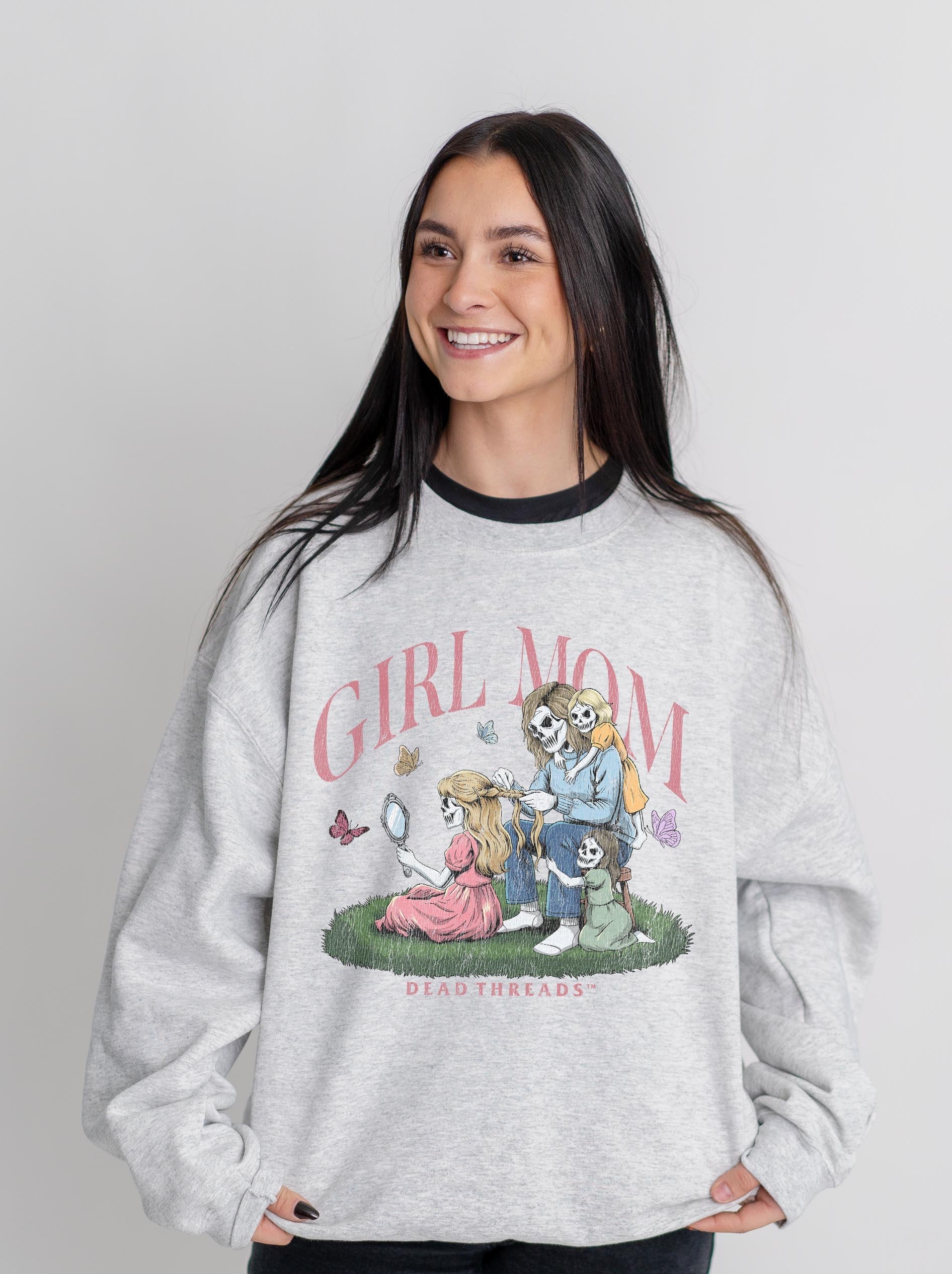GIRL MOM v3 - CREWNECK SWEATSHIRT – Sweatshirt – Dead Threads Apparel