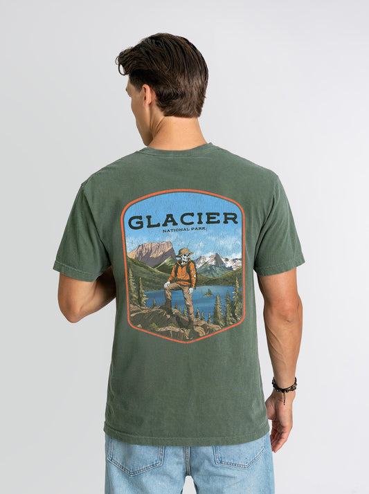 GLACIER NATIONAL PARK (MALE) - “DT ESSENTIAL" PREMIUM T-SHIRT – T-Shirt – Dead Threads Apparel