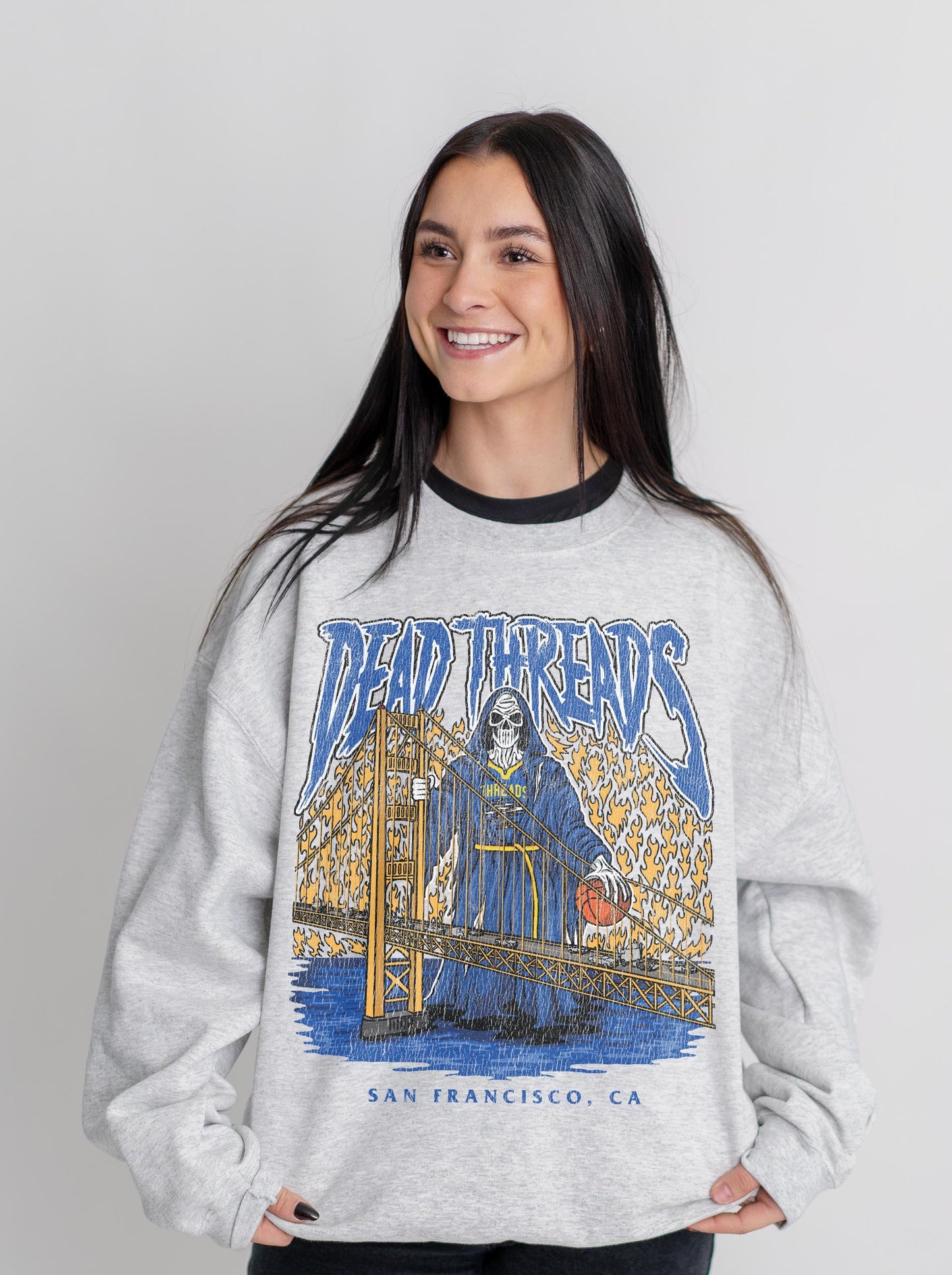 GOLDEN STATE BASKETBALL - CREWNECK SWEATSHIRT – Sweatshirt – Dead Threads Apparel