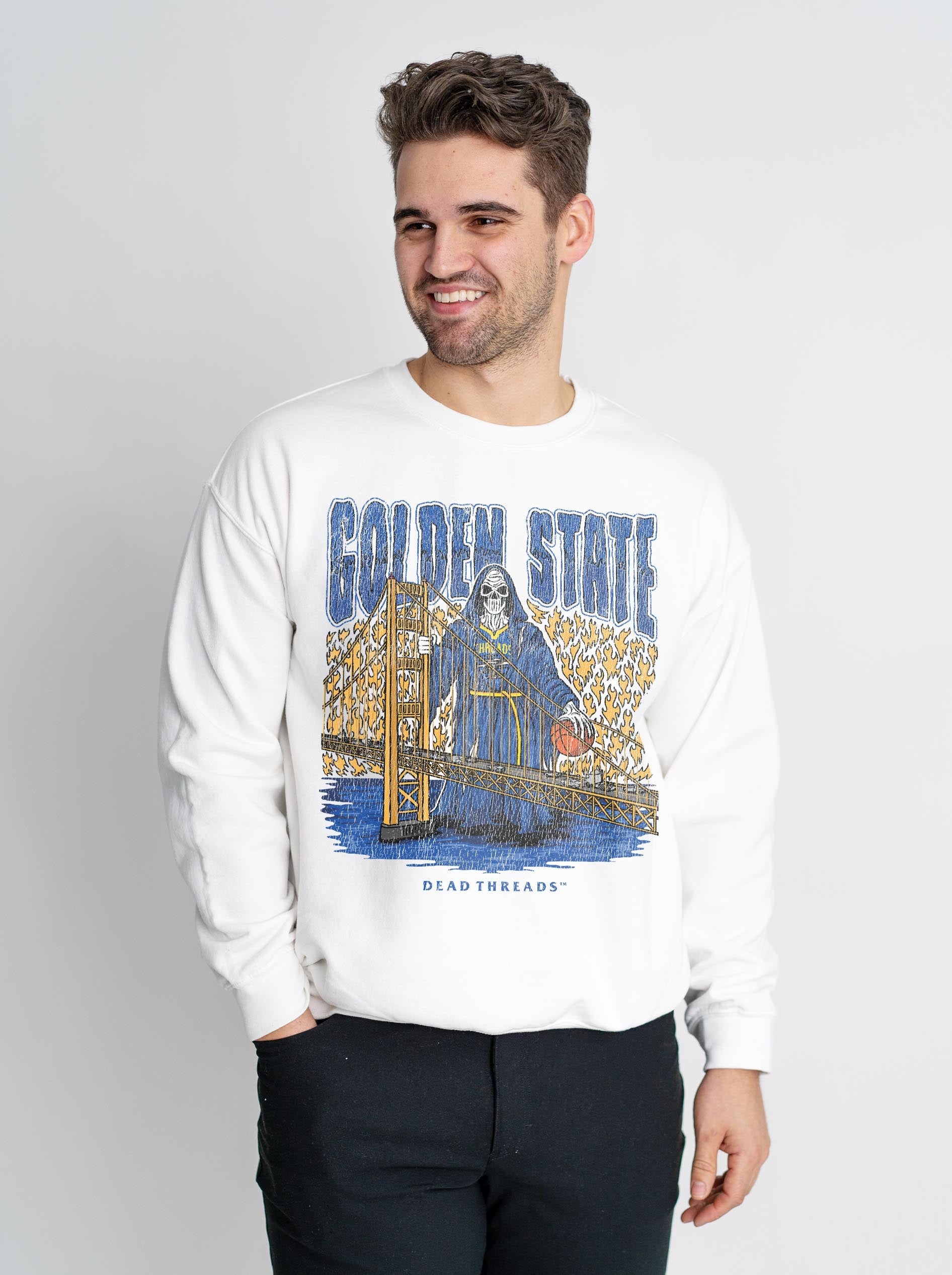 GOLDEN STATE BASKETBALL CREWNECK SWEATSHIRT – Sweatshirt – Dead Threads Apparel