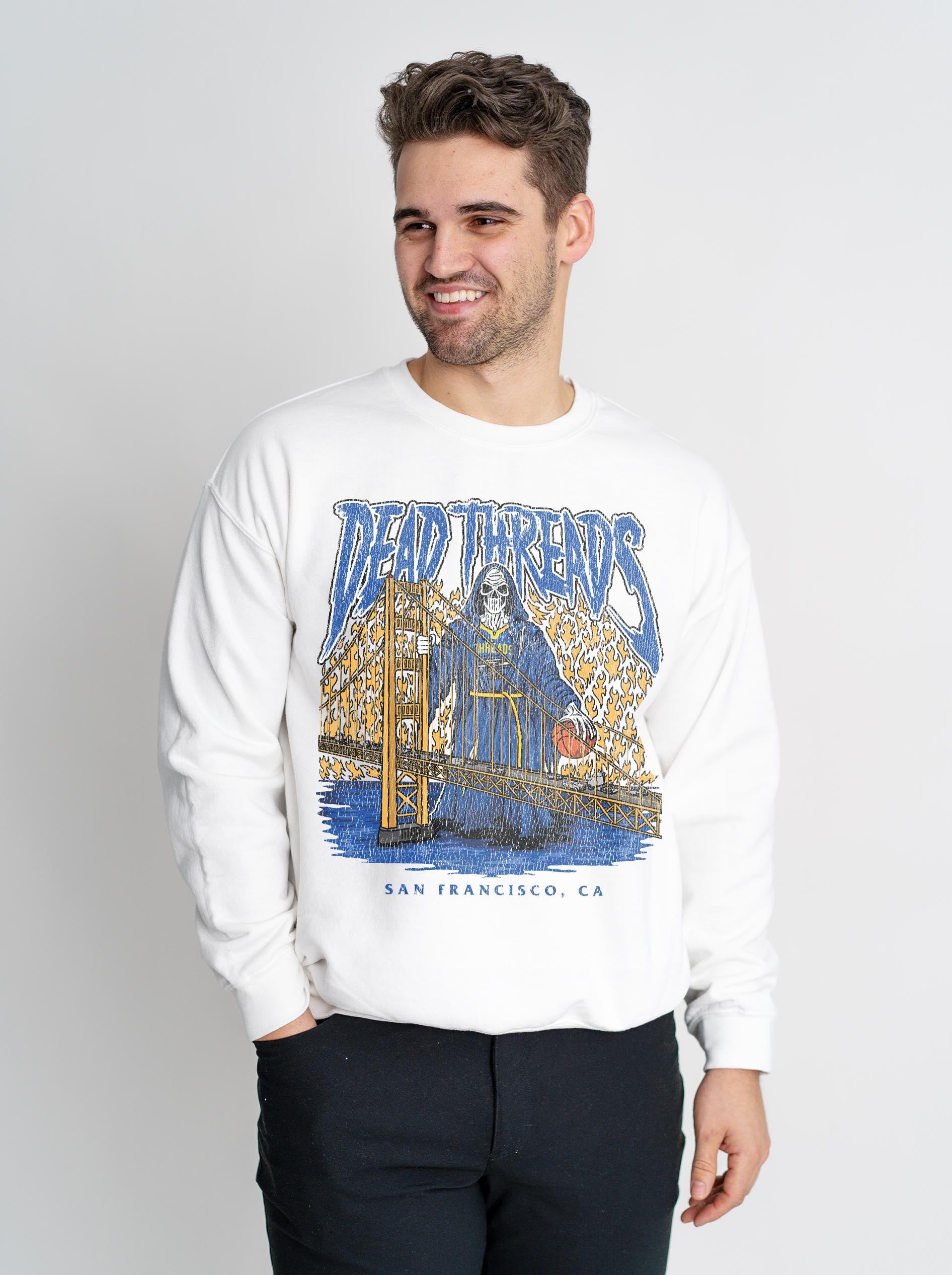 GOLDEN STATE BASKETBALL - CREWNECK SWEATSHIRT – Sweatshirt – Dead Threads Apparel
